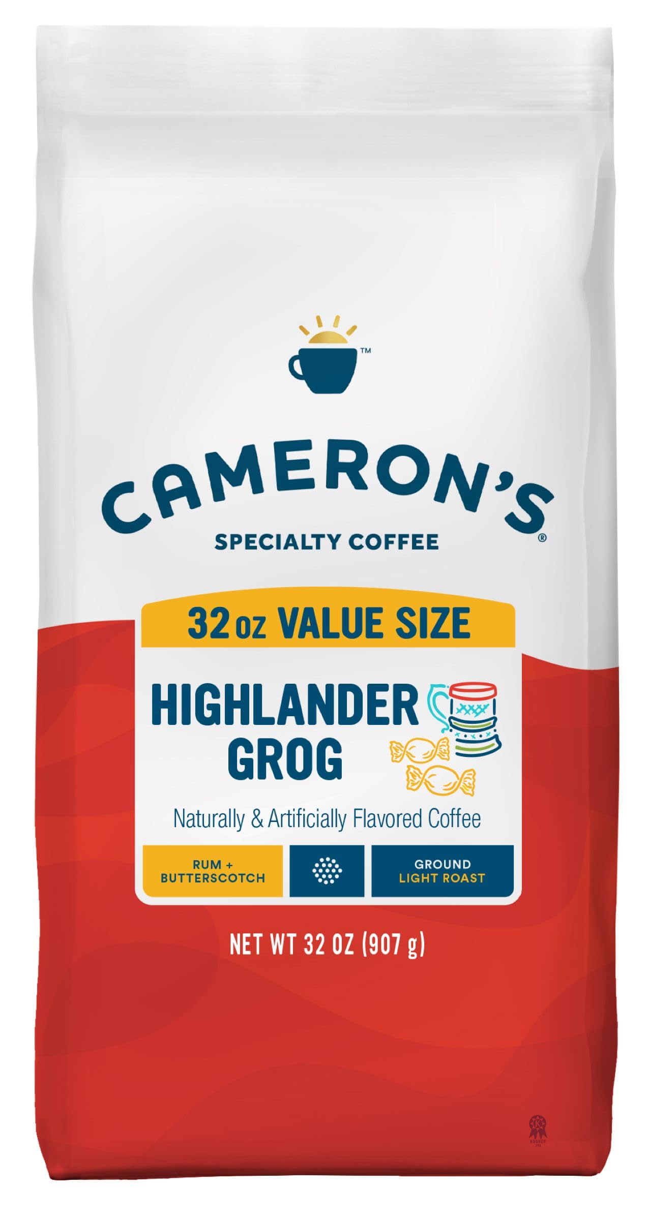 Cameron's Coffee Roasted Ground Coffee Bag, Breakfast Blend, 32 Ounce