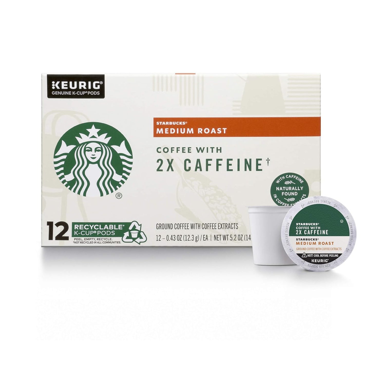 Starbucks K-Cup Coffee Pods, Medium Roast Coffee, Breakfast Blend, 100% Arabica, 4 boxes (96 pods total)