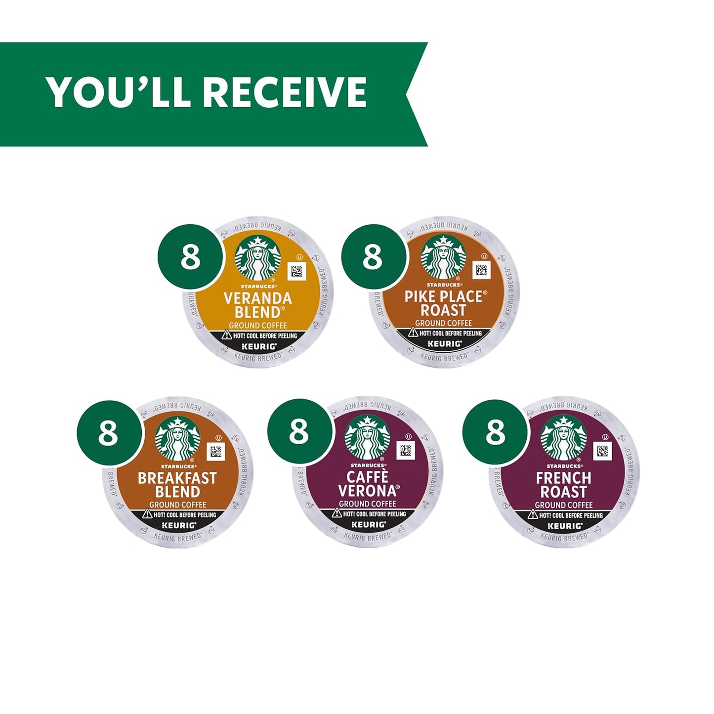 Starbucks K-Cup Coffee Pods, Medium Roast Coffee, Breakfast Blend, 100% Arabica, 4 boxes (96 pods total)