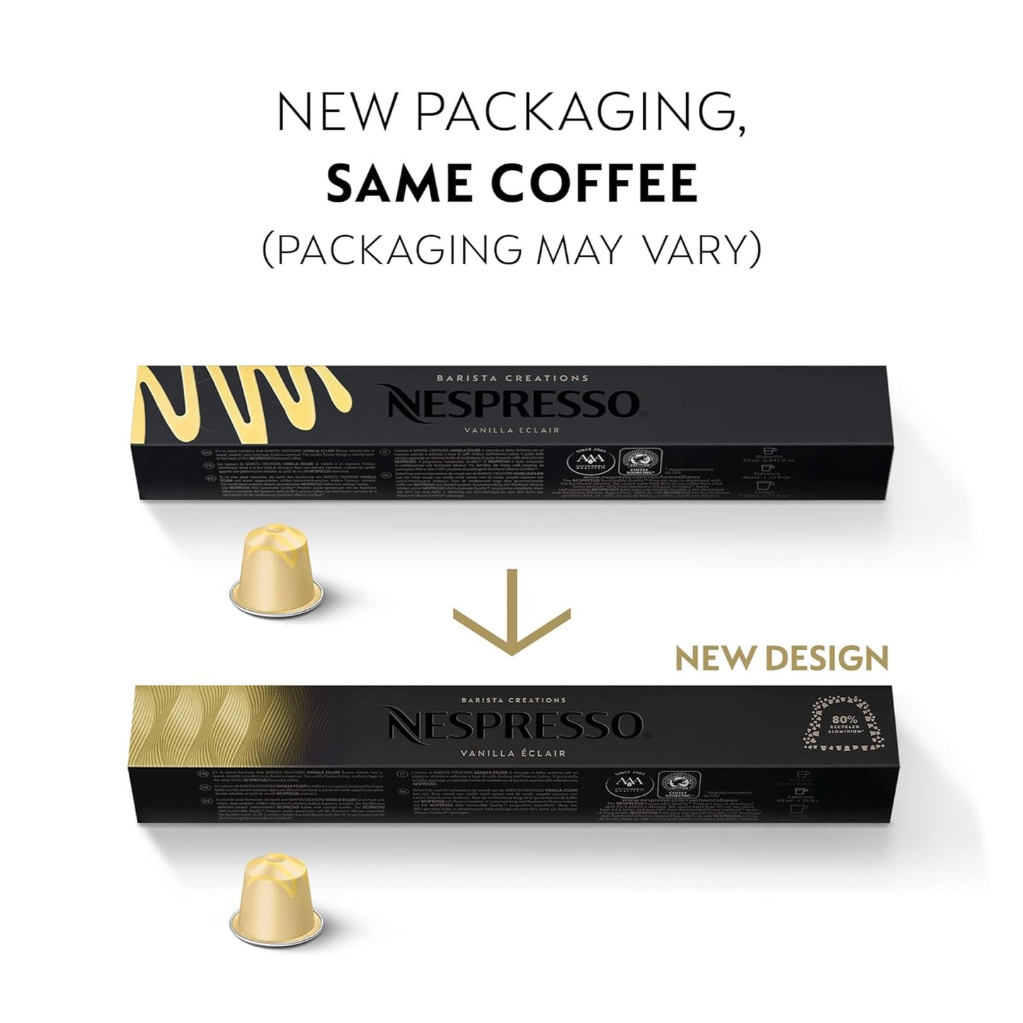 Nespresso Capsules Original Line, Barista Flavored Pack, Medium Roast Espresso Coffee, 30 Count Espresso Coffee Pods