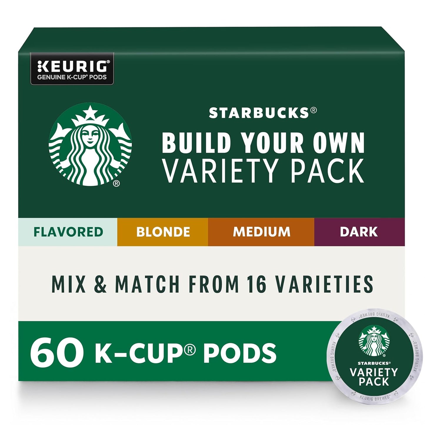 Starbucks K-Cup Coffee Pods, Medium Roast Coffee, Breakfast Blend, 100% Arabica, 4 boxes (96 pods total)