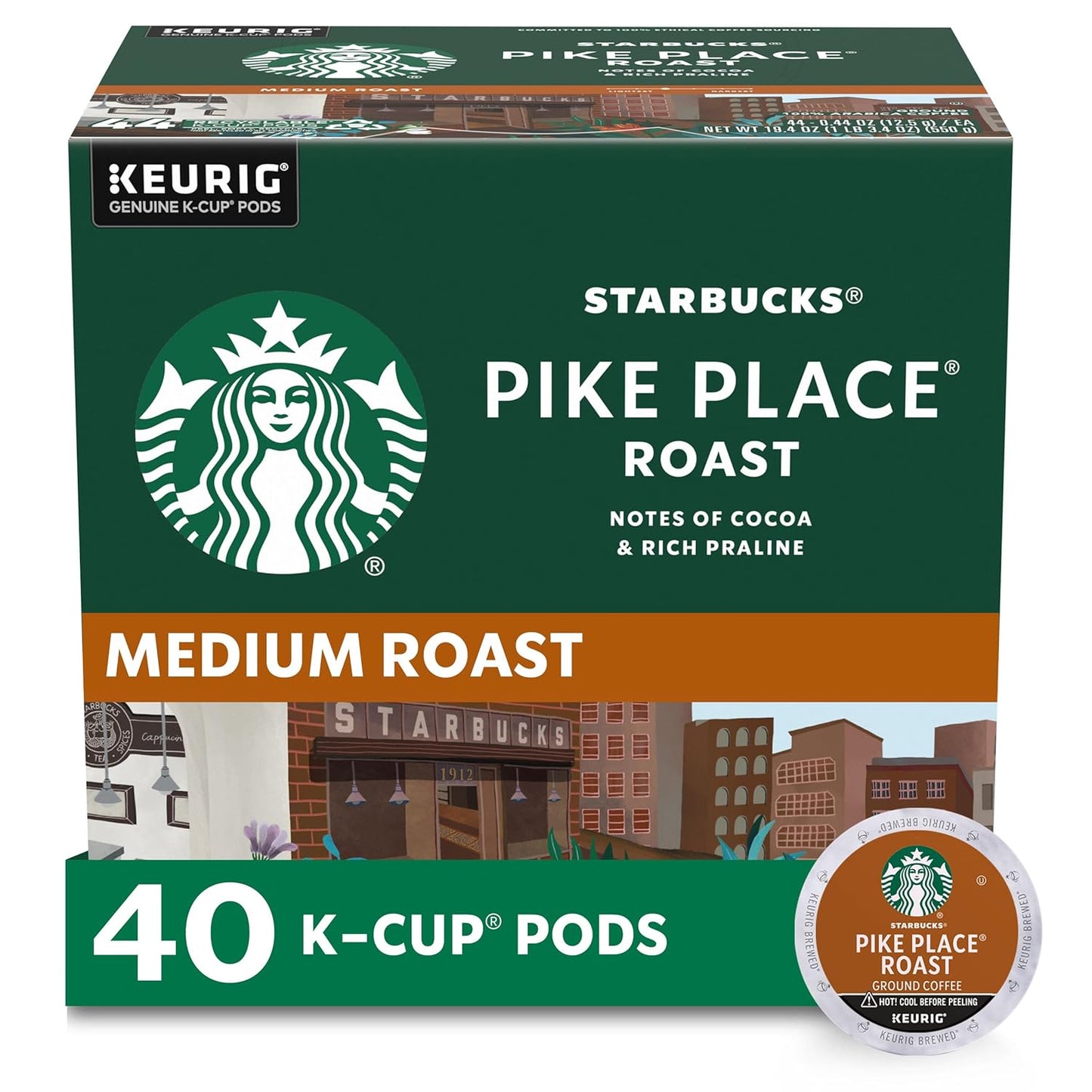 Starbucks K-Cup Coffee Pods, Medium Roast Coffee, Breakfast Blend, 100% Arabica, 4 boxes (96 pods total)