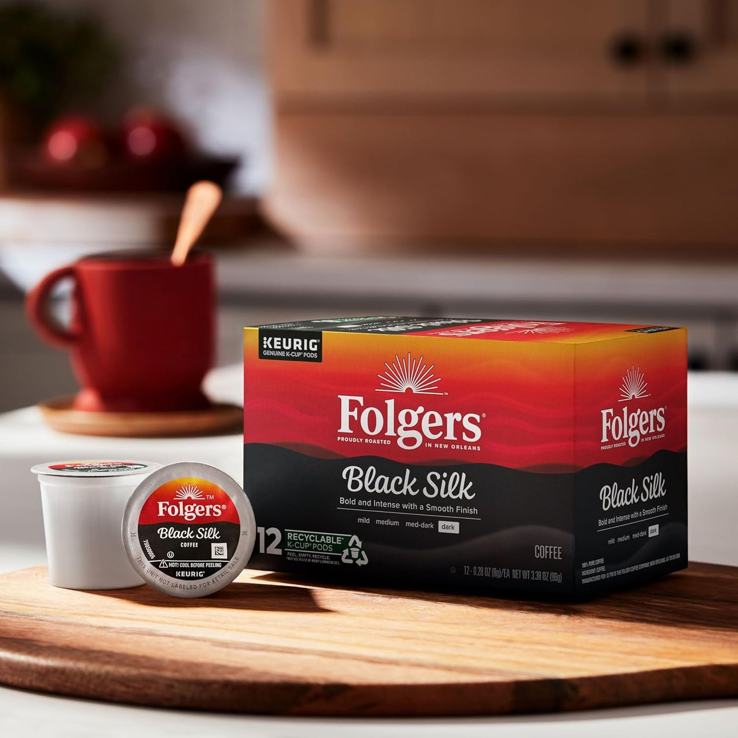 Folgers Classic Roast Medium Roast Coffee, 192 Keurig K-Cup Pods