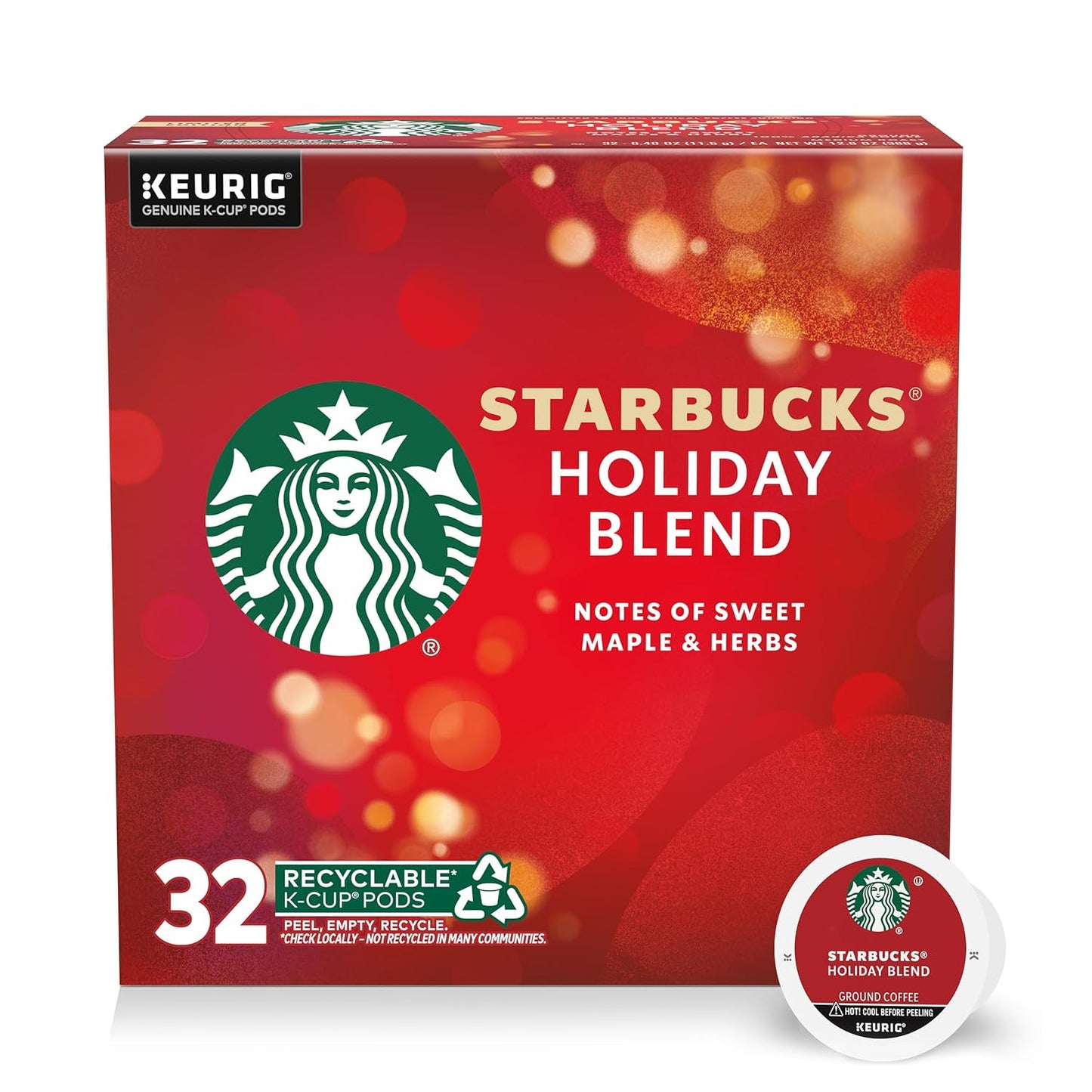 Starbucks K-Cup Coffee Pods, Medium Roast Coffee, Breakfast Blend, 100% Arabica, 4 boxes (96 pods total)