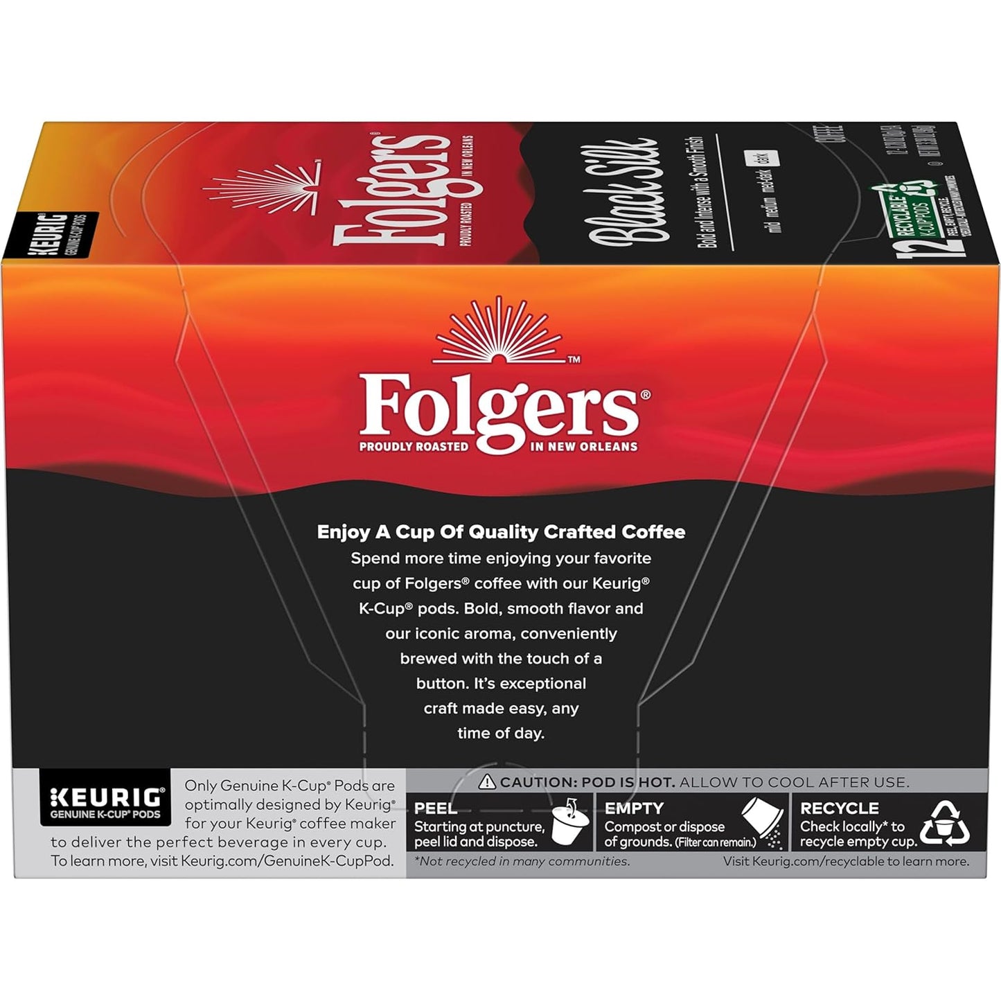 Folgers Classic Roast Medium Roast Coffee, 192 Keurig K-Cup Pods