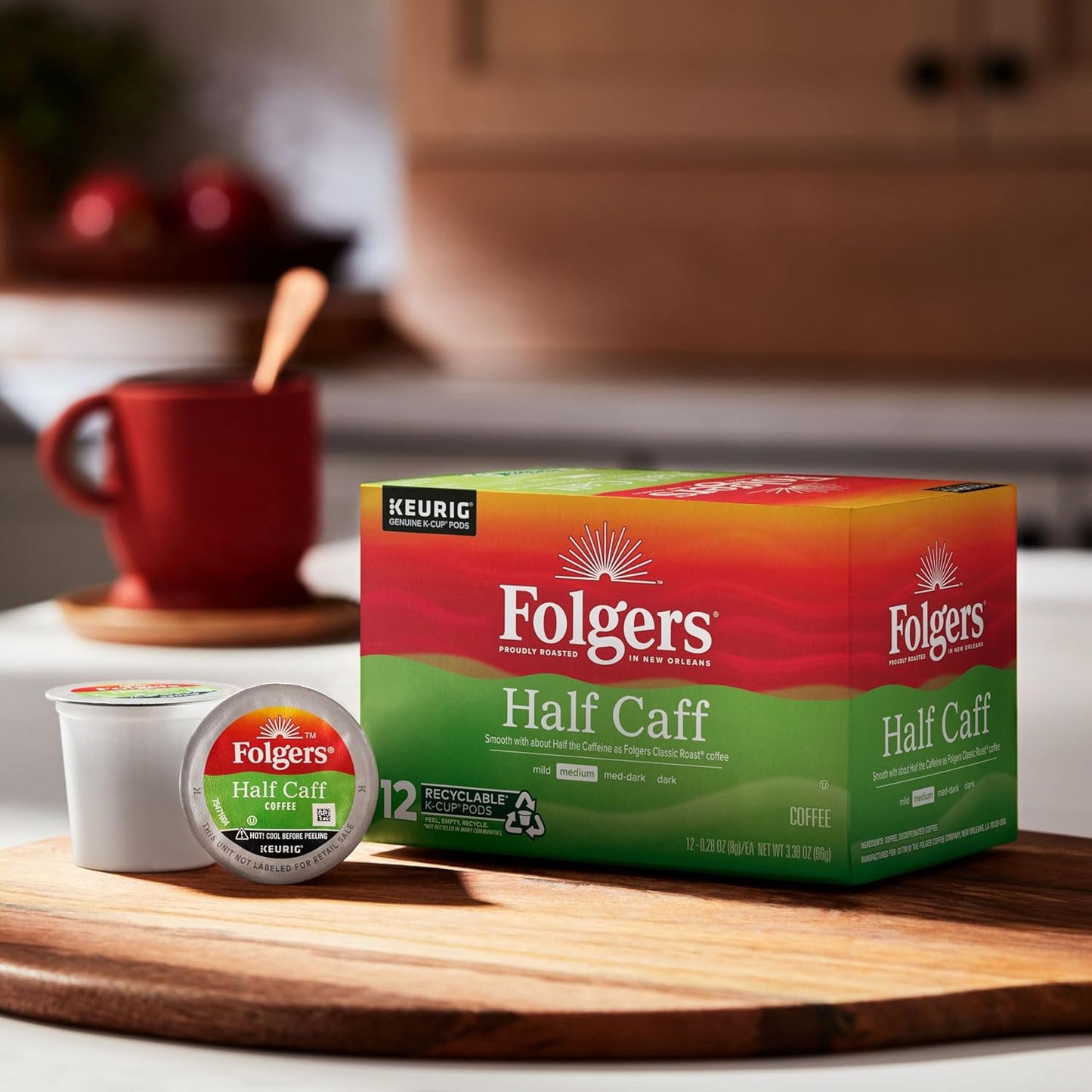 Folgers Classic Roast Medium Roast Coffee, 192 Keurig K-Cup Pods