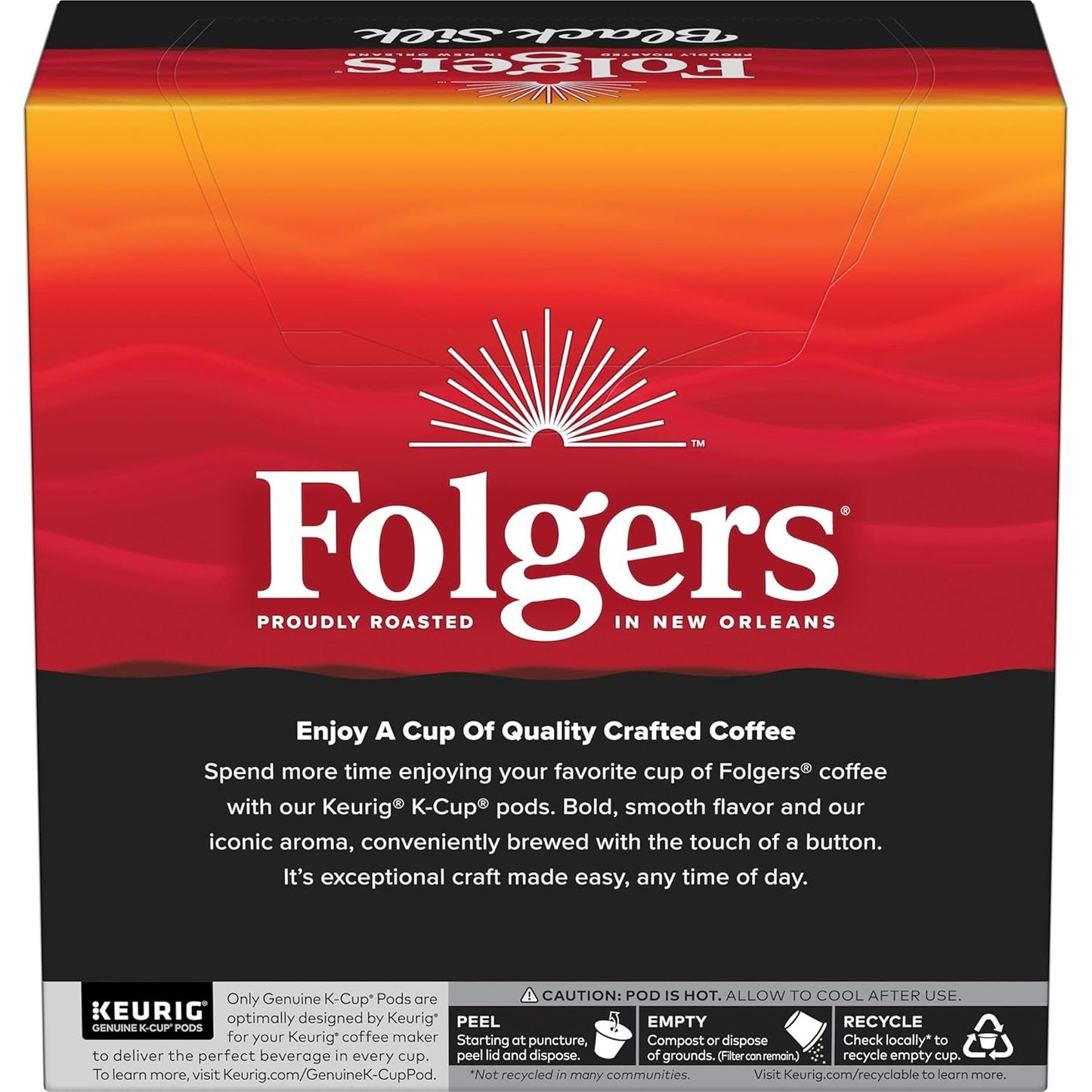 Folgers Classic Roast Medium Roast Coffee, 192 Keurig K-Cup Pods
