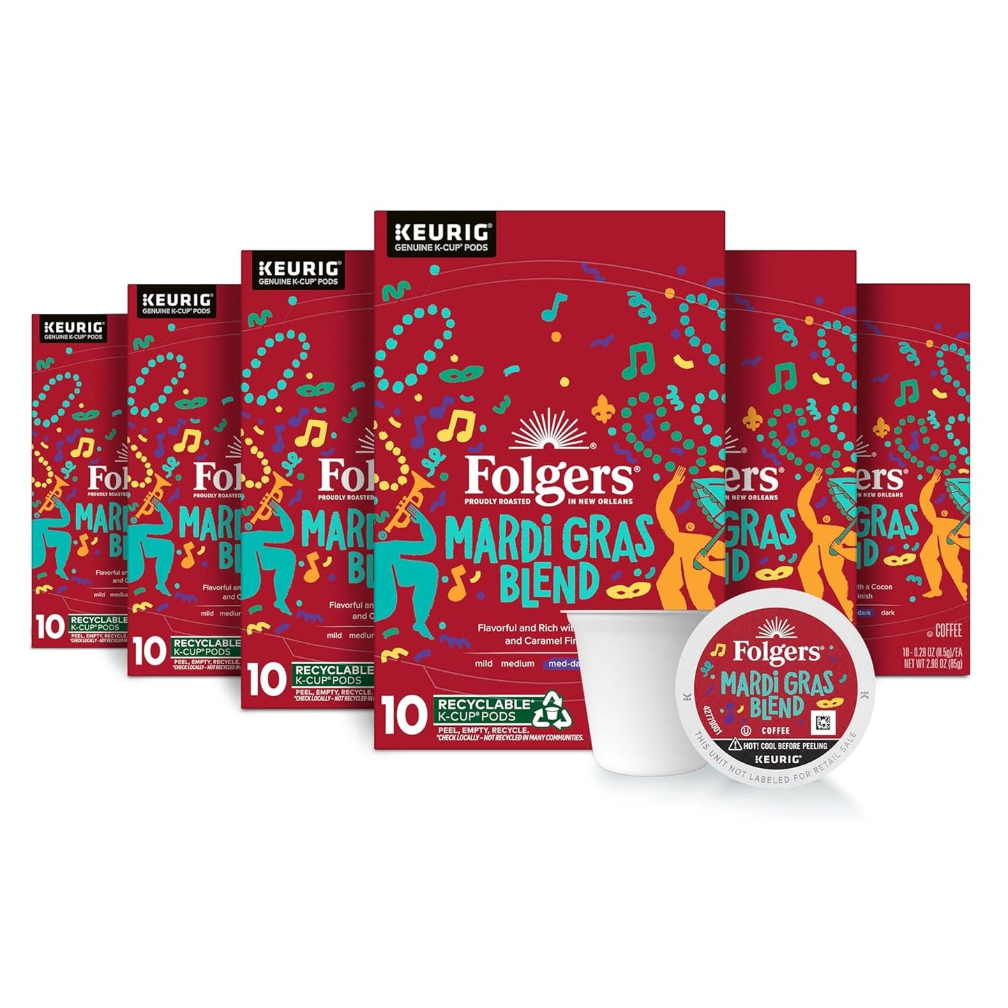 Folgers Classic Roast Medium Roast Coffee, 192 Keurig K-Cup Pods