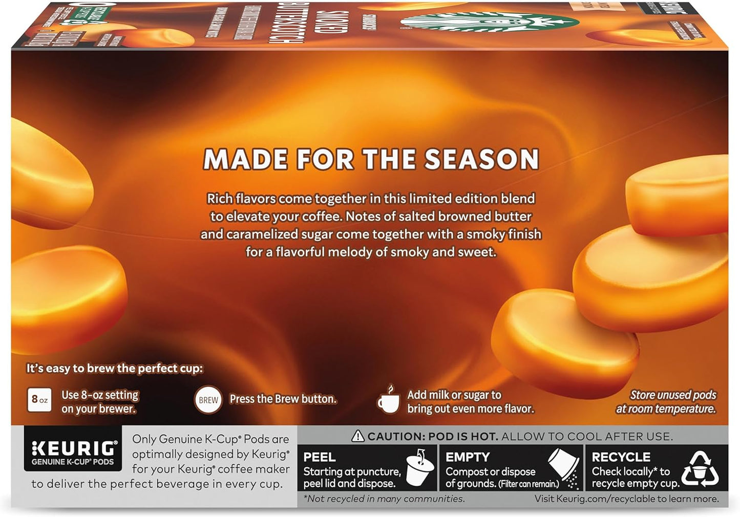 Starbucks K-Cup Coffee Pods, Dark Roast Coffee, French Roast for Keurig Brewers, 100% Arabica, 4 boxes (96 pods total)