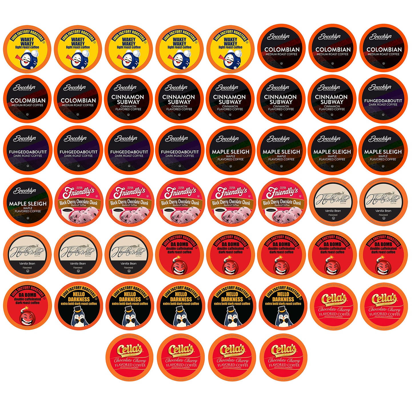 Two Rivers Coffee Flavored Coffee Pods Compatible with Keurig K Cup Brewers, Assorted Variety Pack Flavored Coffee, 40 Count