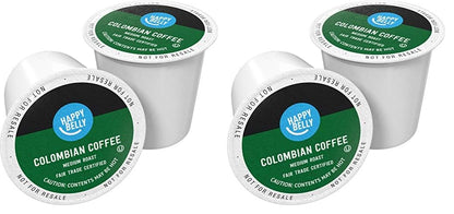 Amazon Brand - Happy Belly Medium Roast Coffee Pods, Colombian, Compatible with Keurig 2.0 K-Cup Brewers, 100 Count