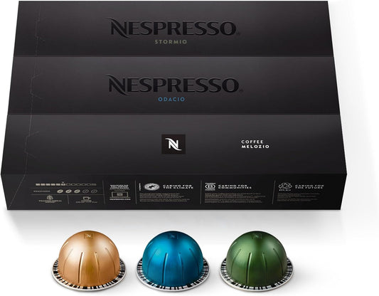 Nespresso Capsules Vertuo, Melozio, Medium Roast Coffee, 10 Count (Pack of 3) Coffee Pods, Brews 7.8oz.