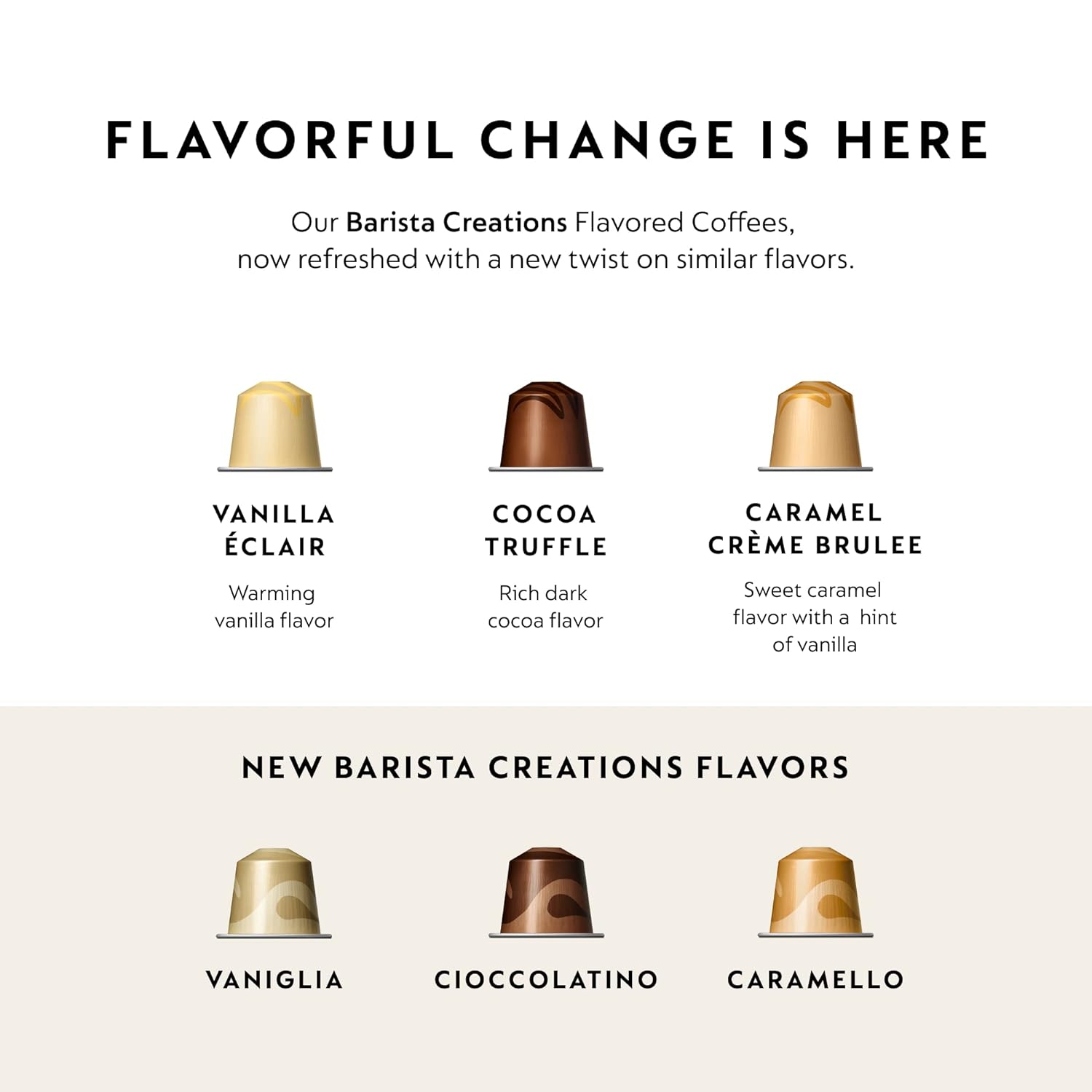 Nespresso Capsules Original Line, Barista Flavored Pack, Medium Roast Espresso Coffee, 30 Count Espresso Coffee Pods