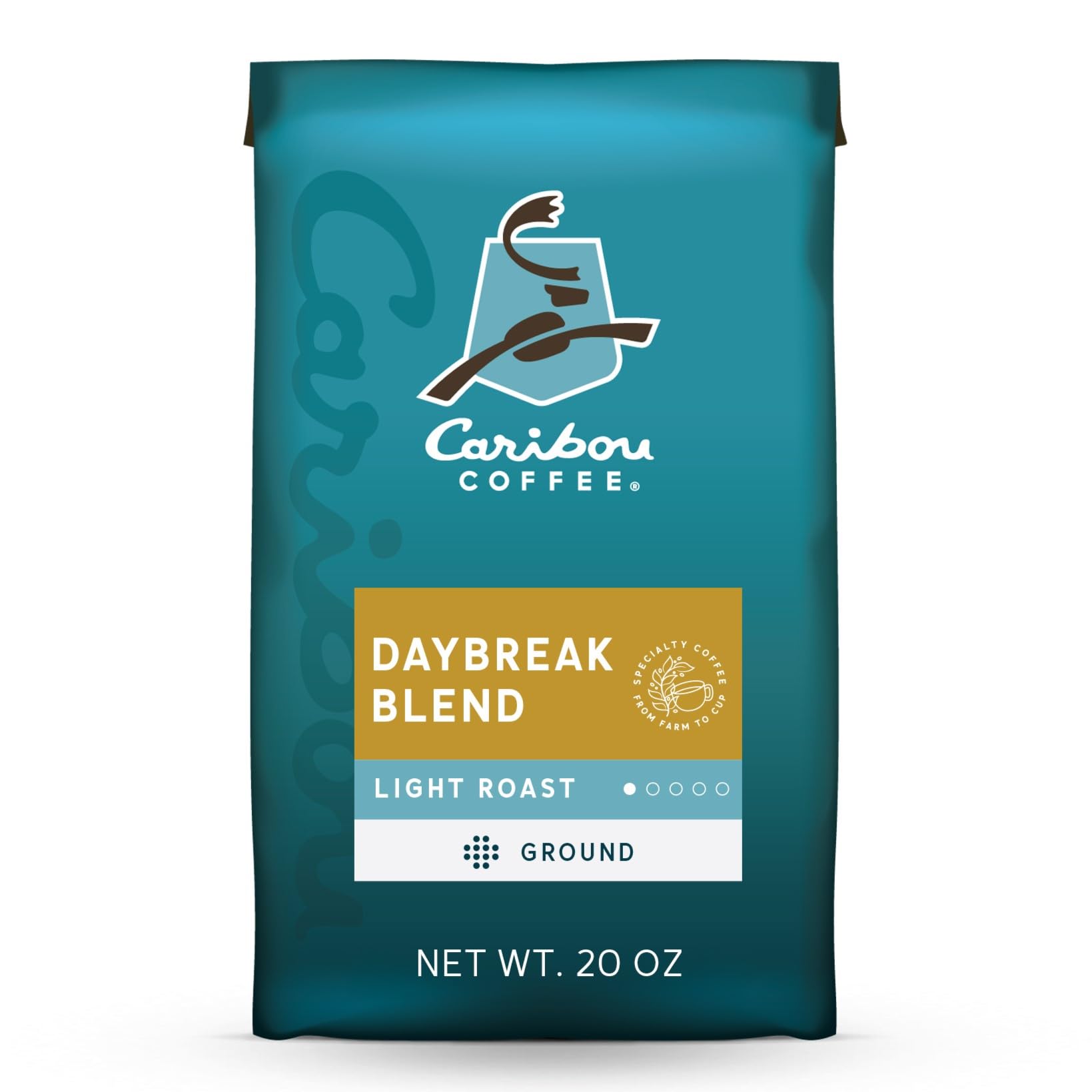Caribou Coffee, Medium Roast Ground Coffee - Caribou Blend 20 Ounce Bag - Packaging May Vary