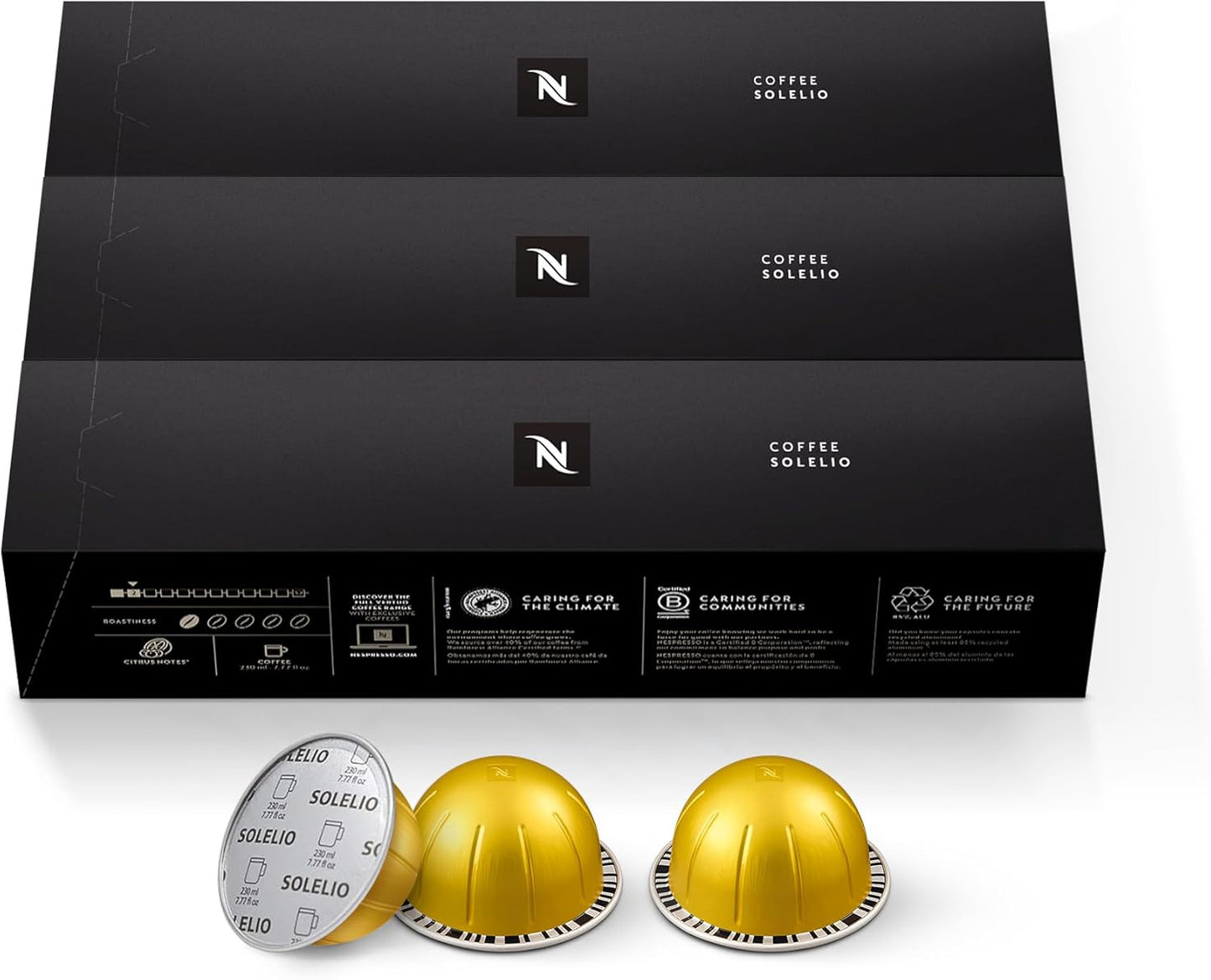 Nespresso Capsules Vertuo, Melozio, Medium Roast Coffee, 10 Count (Pack of 3) Coffee Pods, Brews 7.8oz.