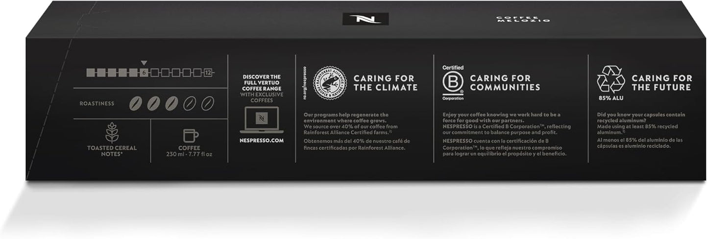 Nespresso Capsules Vertuo, Melozio, Medium Roast Coffee, 10 Count (Pack of 3) Coffee Pods, Brews 7.8oz.