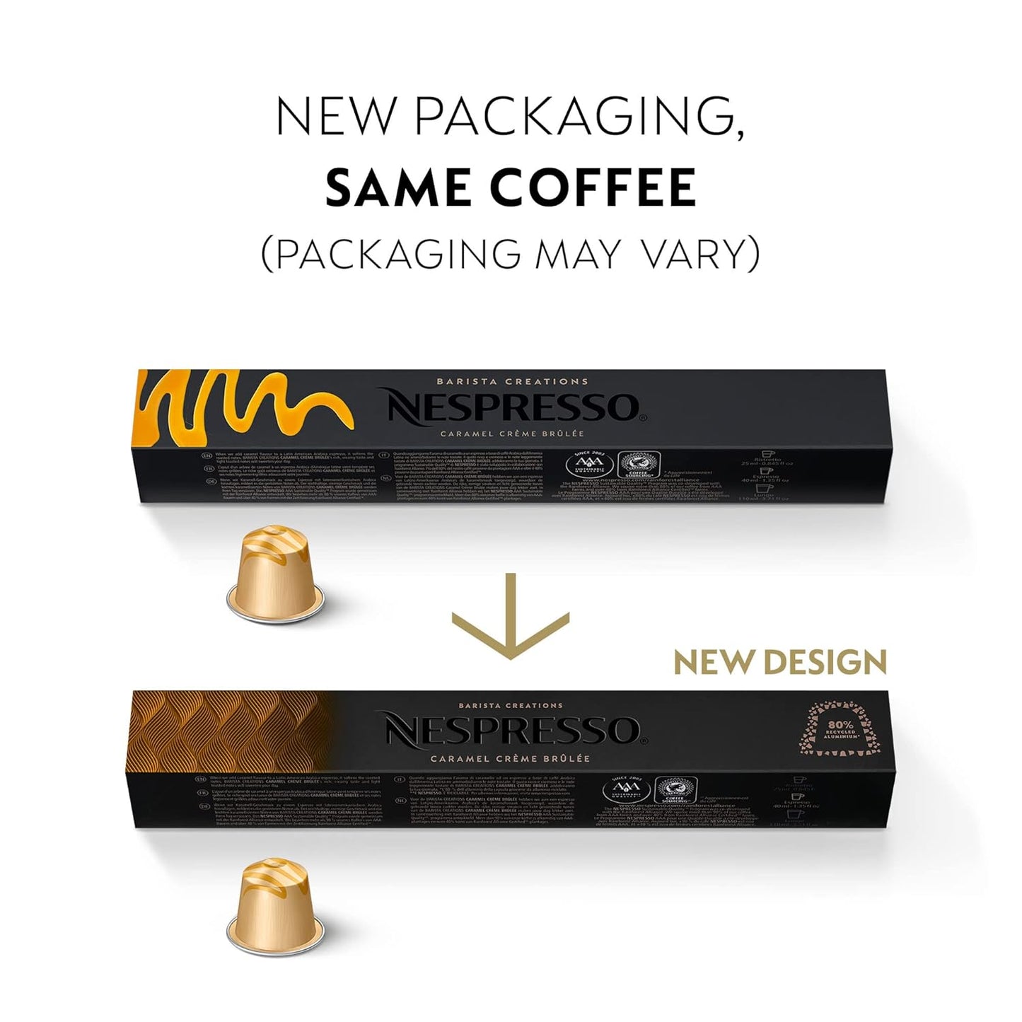 Nespresso Capsules Original Line, Barista Flavored Pack, Medium Roast Espresso Coffee, 30 Count Espresso Coffee Pods