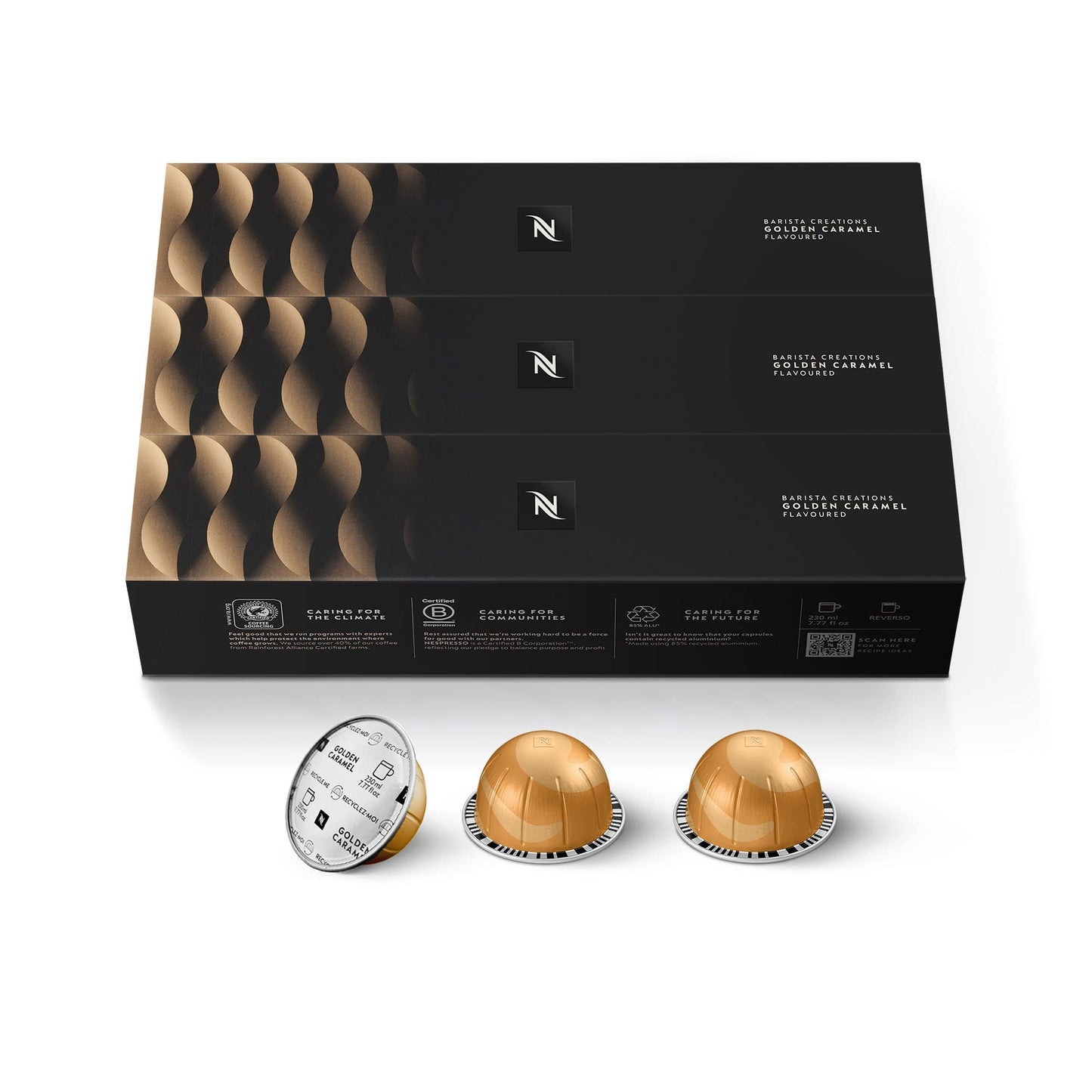 Nespresso Capsules Vertuo, Barista Flavored Pack, Medium Roast Coffee, 30 Count Coffee Pods, Brews 7.8oz.