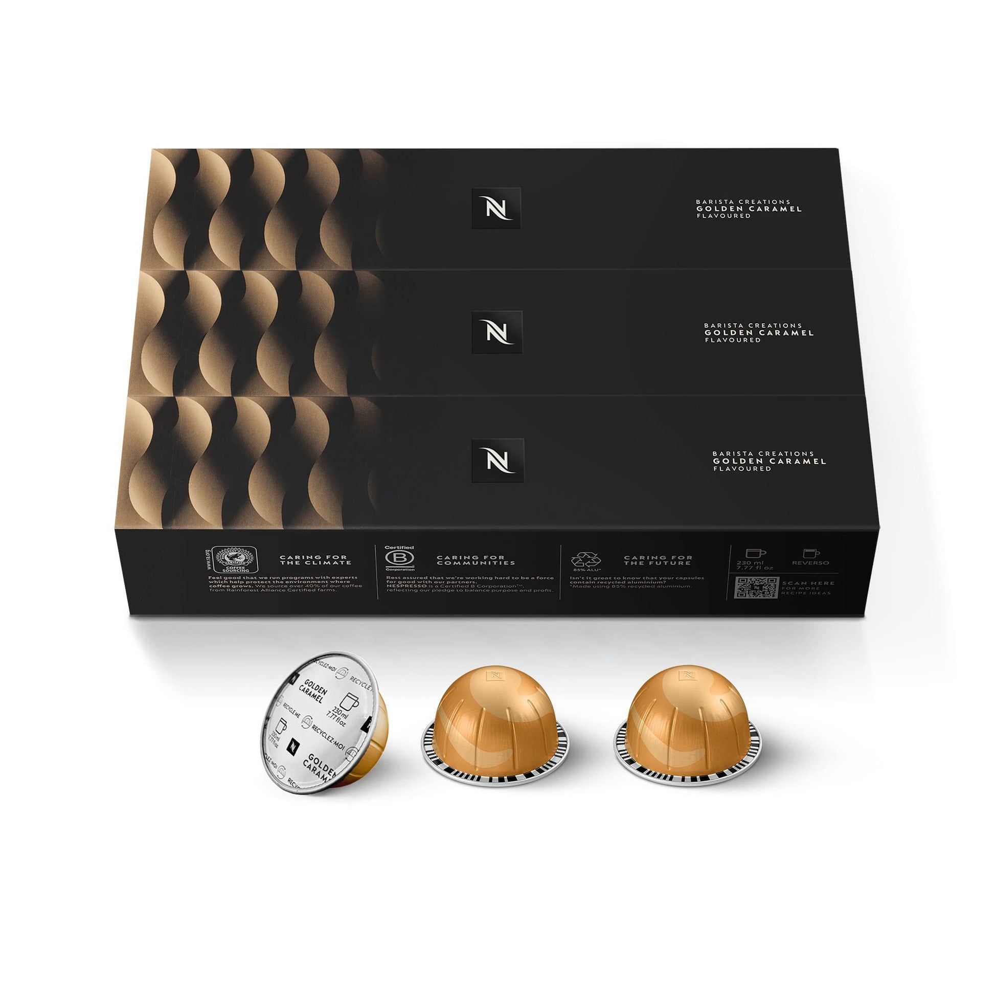 Nespresso Capsules Vertuo, Barista Flavored Pack, Medium Roast Coffee, 30 Count Coffee Pods, Brews 7.8oz.
