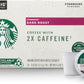 Starbucks K-Cup Coffee Pods, Dark Roast Coffee, French Roast for Keurig Brewers, 100% Arabica, 4 boxes (96 pods total)