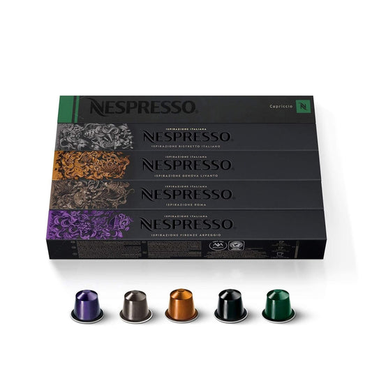 Nespresso Capsules Original Line, Ispirazione Espresso Variety Pack, Medium Roast Espresso Coffee, 100 Count Coffee Pods
