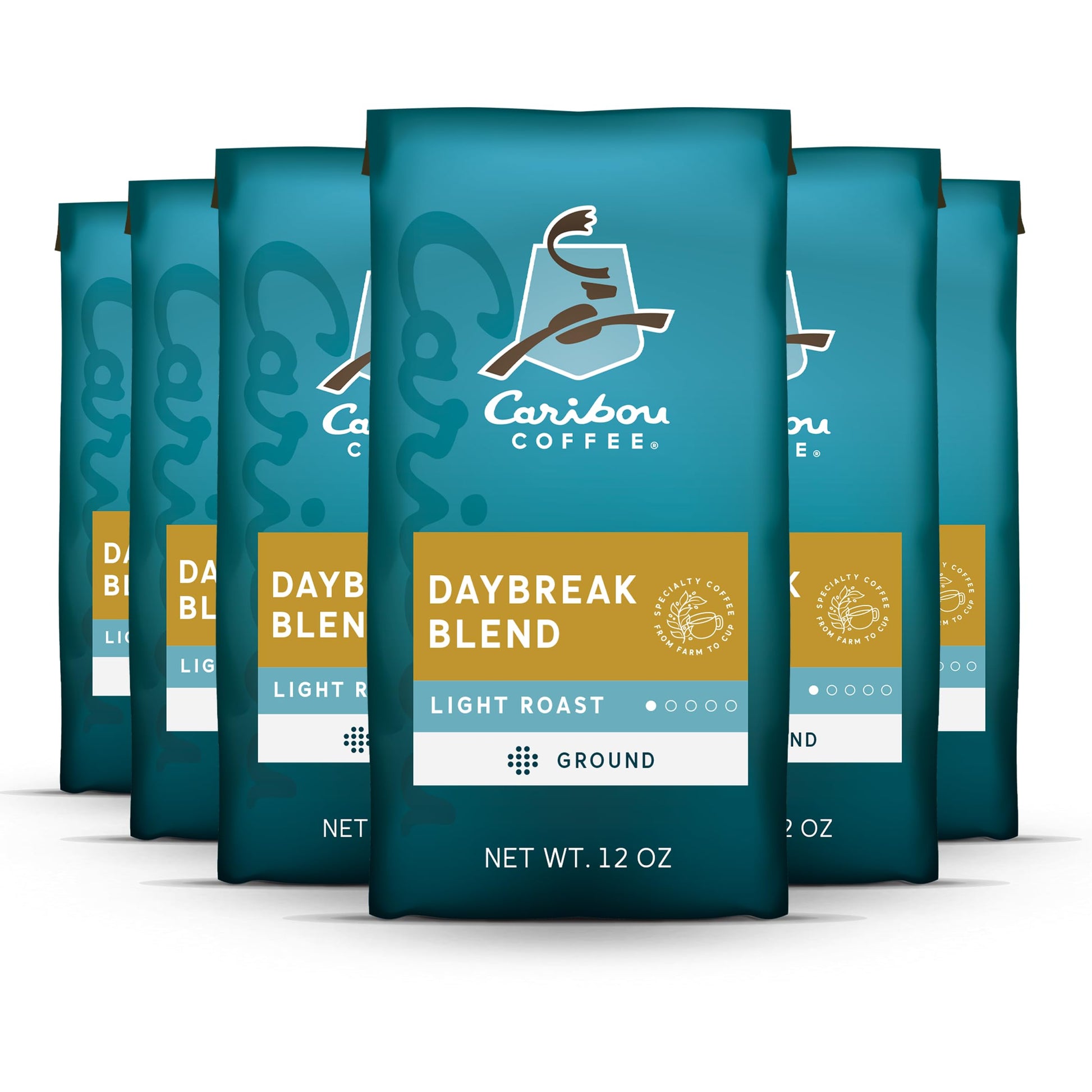 Caribou Coffee, Medium Roast Ground Coffee - Caribou Blend 20 Ounce Bag - Packaging May Vary