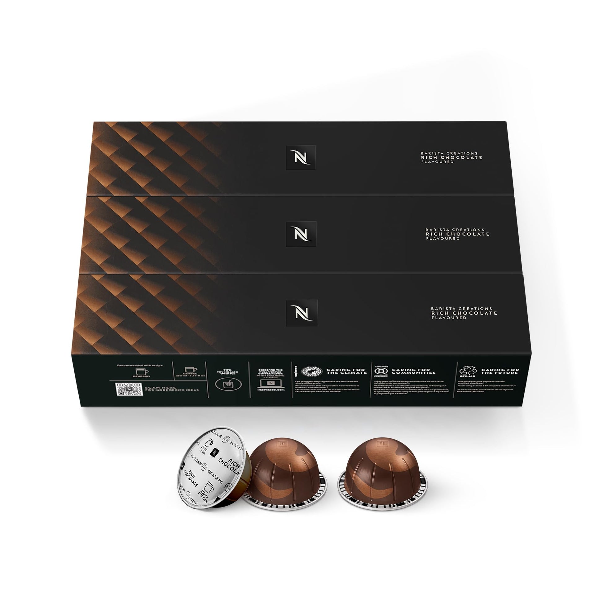 Nespresso Capsules Vertuo, Barista Flavored Pack, Medium Roast Coffee, 30 Count Coffee Pods, Brews 7.8oz.