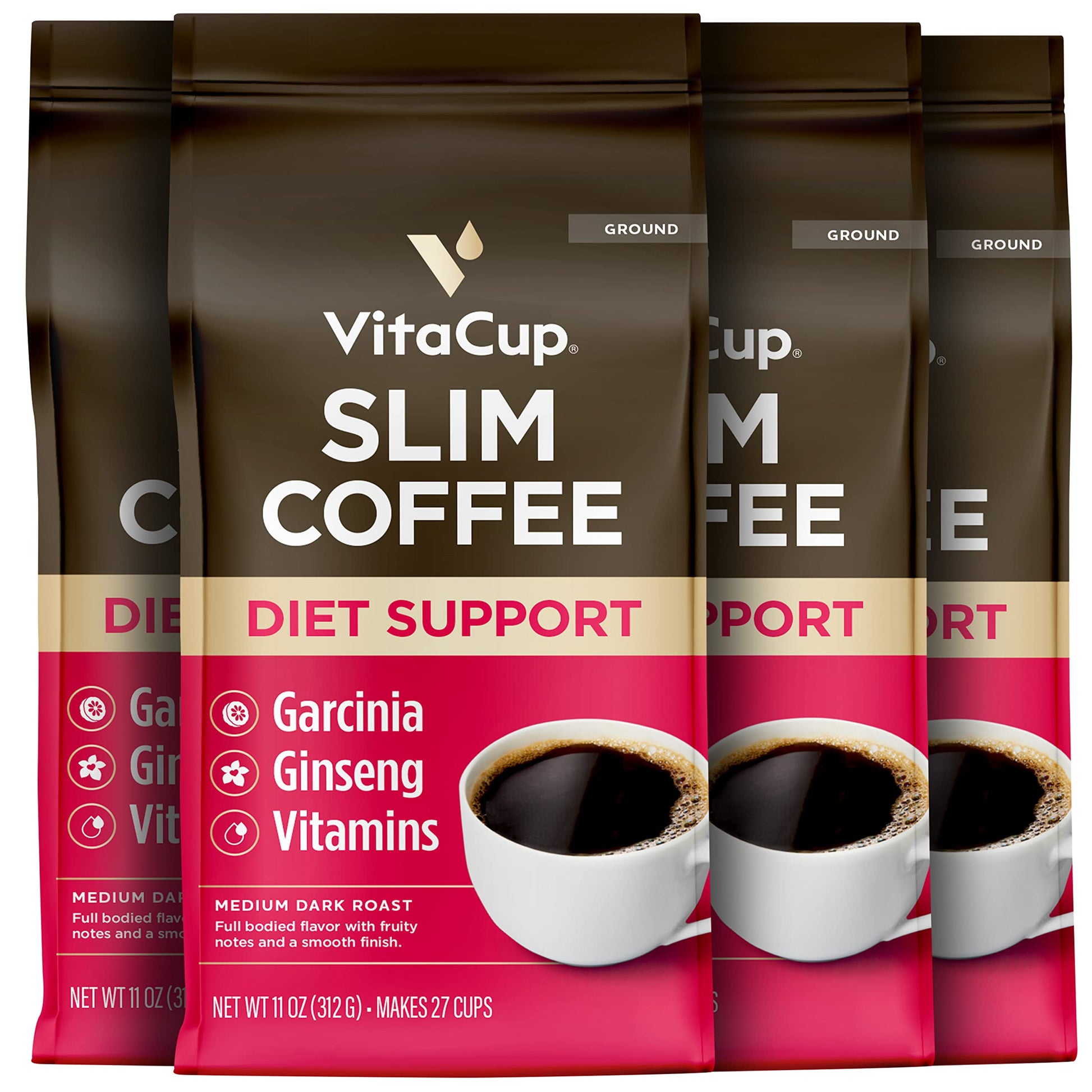 VitaCup Focus Mushroom Coffee Grounds, with Lions Mane, Chaga, B Vitamins, D3, Boost Focus, Immunity, Memory & Clarity, Medium Dark Roast, Bold & Smooth 100% Arabica Specialty, 10 Oz