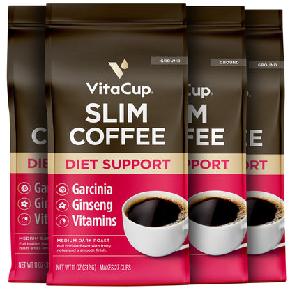 VitaCup Focus Mushroom Coffee Grounds, with Lions Mane, Chaga, B Vitamins, D3, Boost Focus, Immunity, Memory & Clarity, Medium Dark Roast, Bold & Smooth 100% Arabica Specialty, 10 Oz