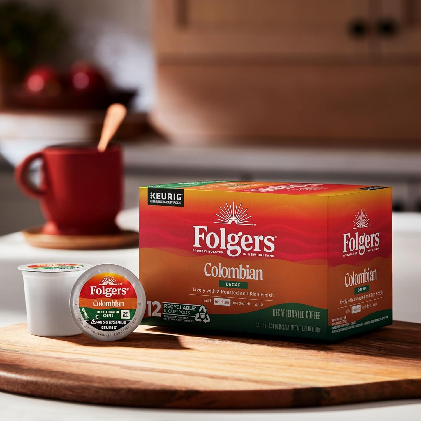Folgers Classic Roast Medium Roast Coffee, 192 Keurig K-Cup Pods