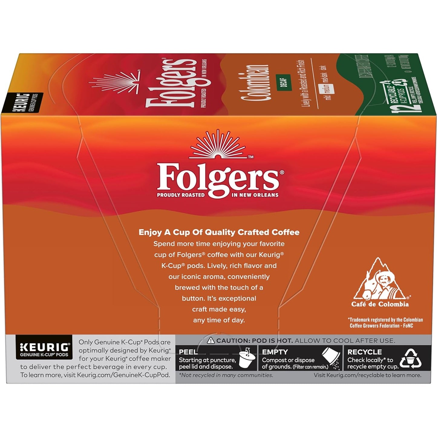 Folgers Classic Roast Medium Roast Coffee, 192 Keurig K-Cup Pods