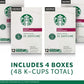 Starbucks K-Cup Coffee Pods, Dark Roast Coffee, French Roast for Keurig Brewers, 100% Arabica, 4 boxes (96 pods total)