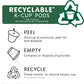 Starbucks K-Cup Coffee Pods, Dark Roast Coffee, French Roast for Keurig Brewers, 100% Arabica, 4 boxes (96 pods total)