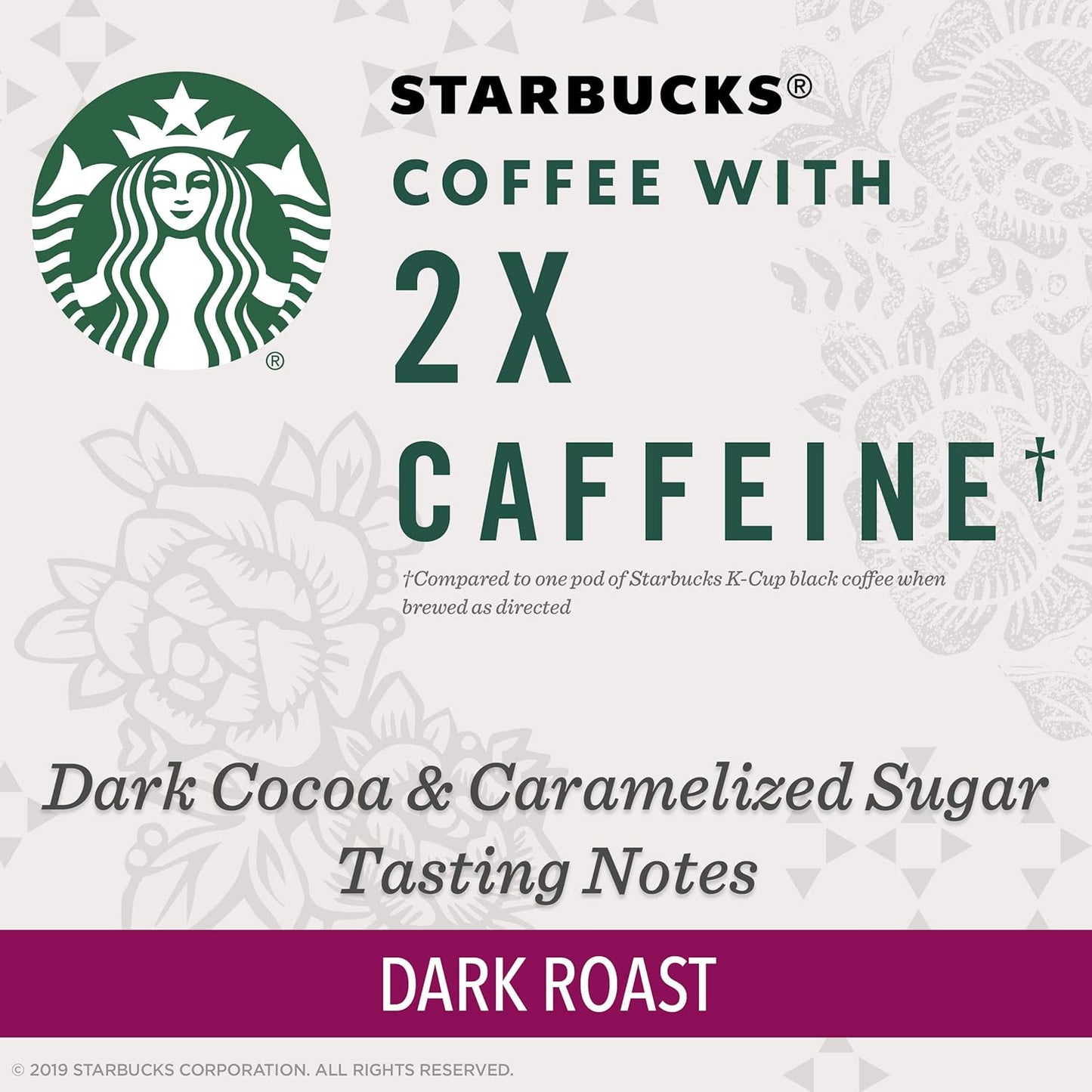 Starbucks K-Cup Coffee Pods, Dark Roast Coffee, French Roast for Keurig Brewers, 100% Arabica, 4 boxes (96 pods total)
