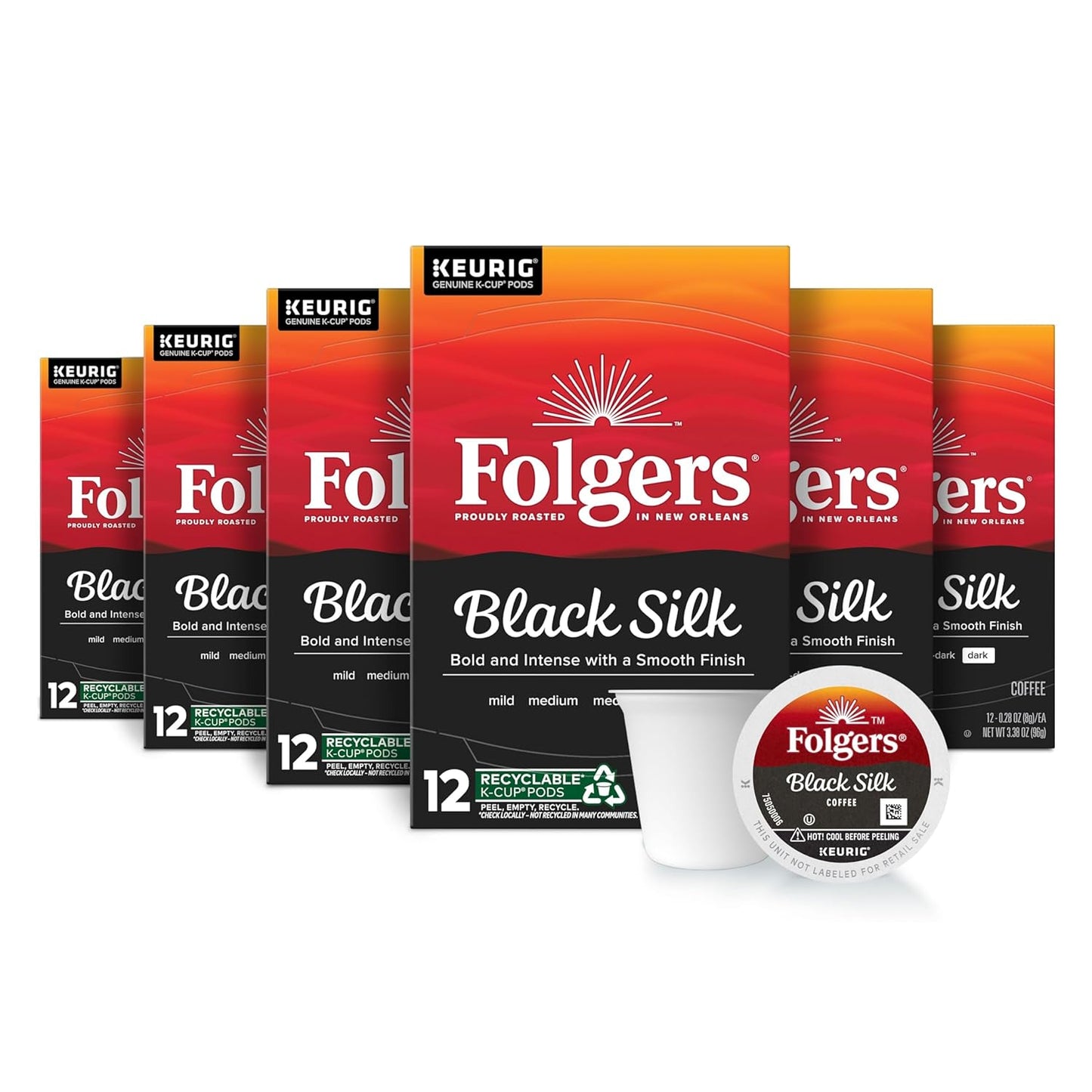 Folgers Classic Roast Medium Roast Coffee, 192 Keurig K-Cup Pods