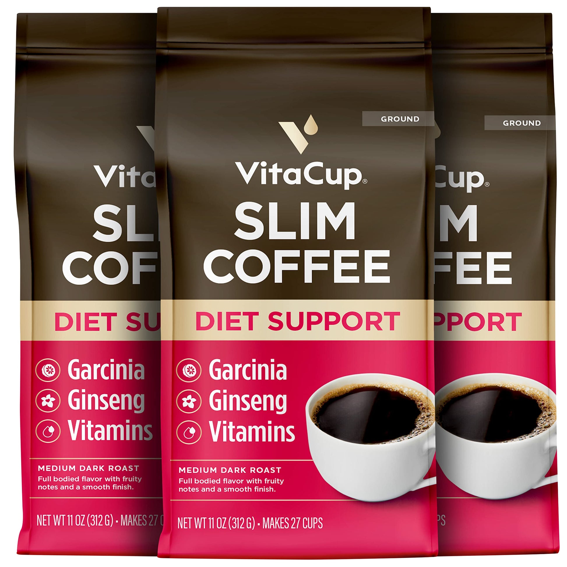 VitaCup Focus Mushroom Coffee Grounds, with Lions Mane, Chaga, B Vitamins, D3, Boost Focus, Immunity, Memory & Clarity, Medium Dark Roast, Bold & Smooth 100% Arabica Specialty, 10 Oz