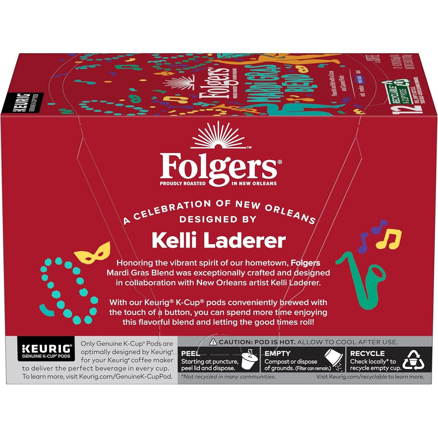 Folgers Classic Roast Medium Roast Coffee, 192 Keurig K-Cup Pods