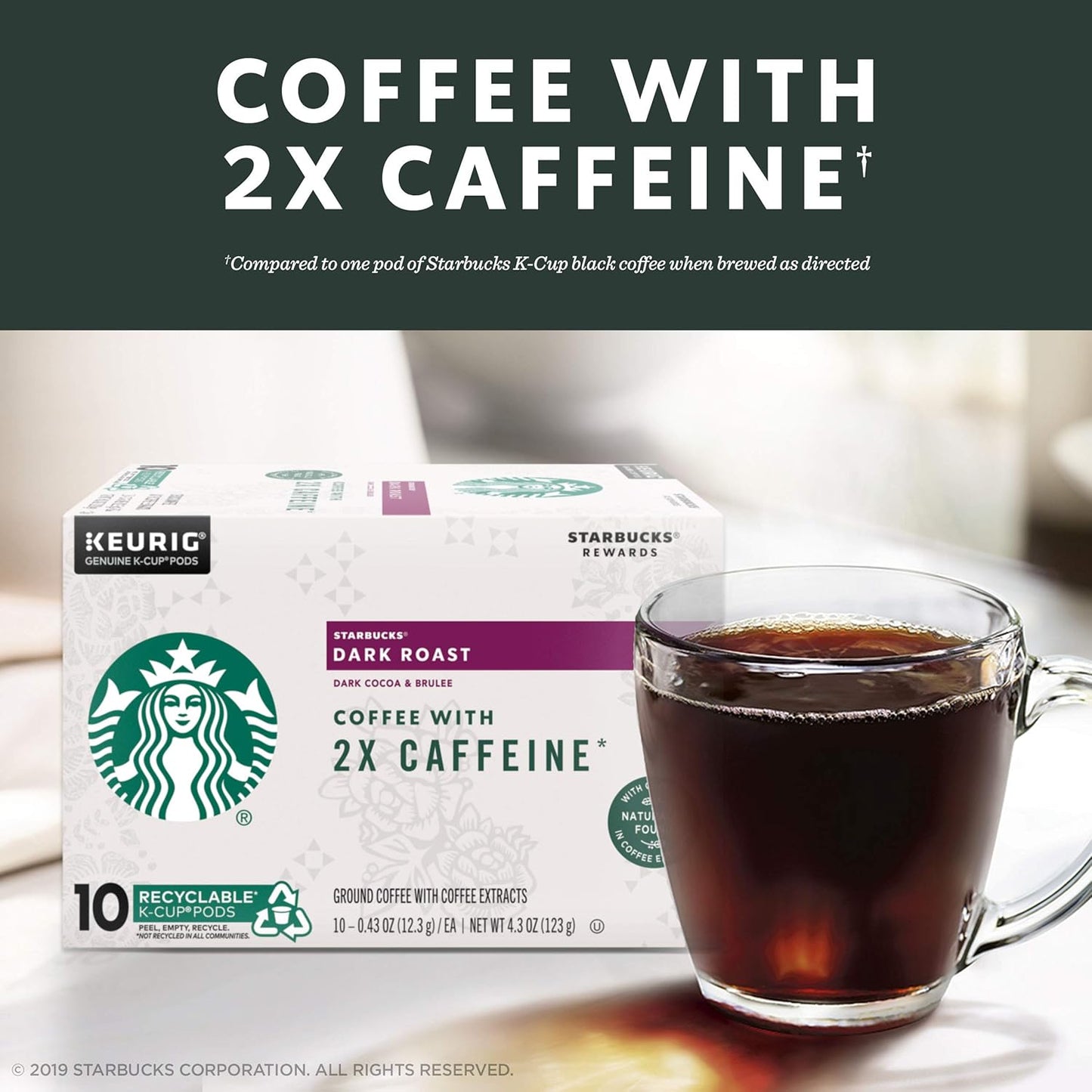 Starbucks K-Cup Coffee Pods, Dark Roast Coffee, French Roast for Keurig Brewers, 100% Arabica, 4 boxes (96 pods total)