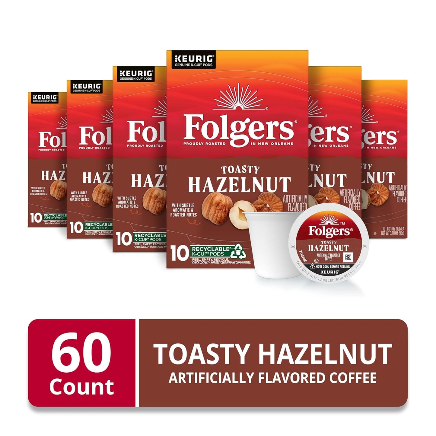 Folgers Classic Roast Medium Roast Coffee, 192 Keurig K-Cup Pods