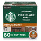 Starbucks K-Cup Coffee Pods, Medium Roast Coffee, Breakfast Blend, 100% Arabica, 4 boxes (96 pods total)