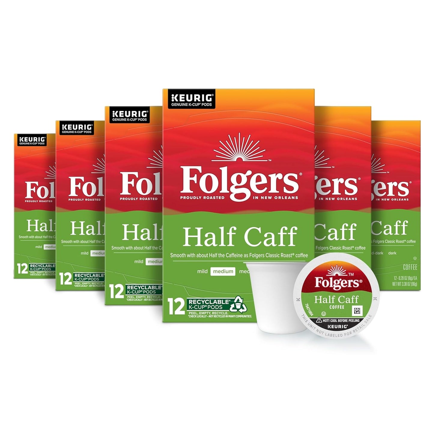 Folgers Classic Roast Medium Roast Coffee, 192 Keurig K-Cup Pods