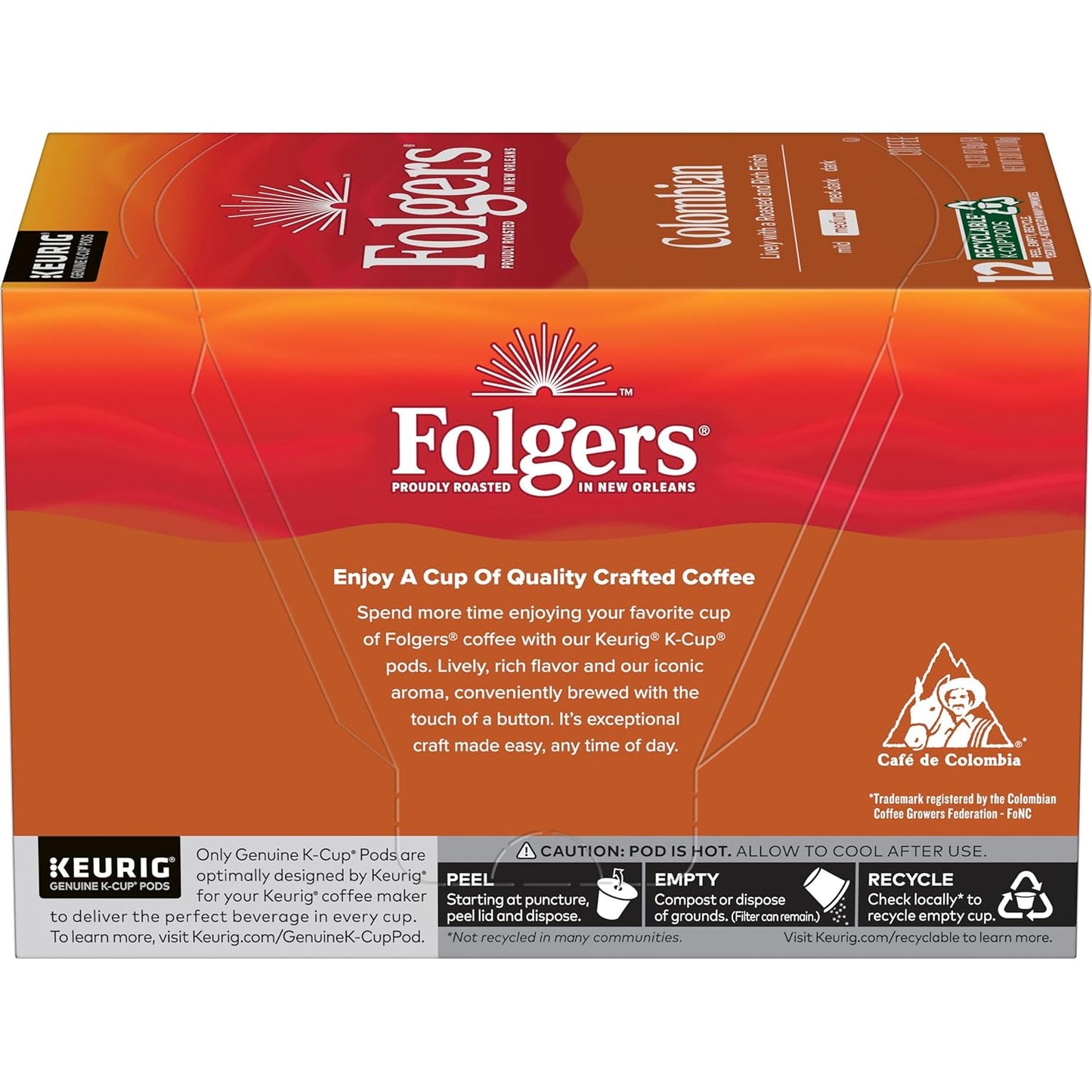 Folgers Classic Roast Medium Roast Coffee, 192 Keurig K-Cup Pods