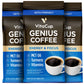 VitaCup Focus Mushroom Coffee Grounds, with Lions Mane, Chaga, B Vitamins, D3, Boost Focus, Immunity, Memory & Clarity, Medium Dark Roast, Bold & Smooth 100% Arabica Specialty, 10 Oz