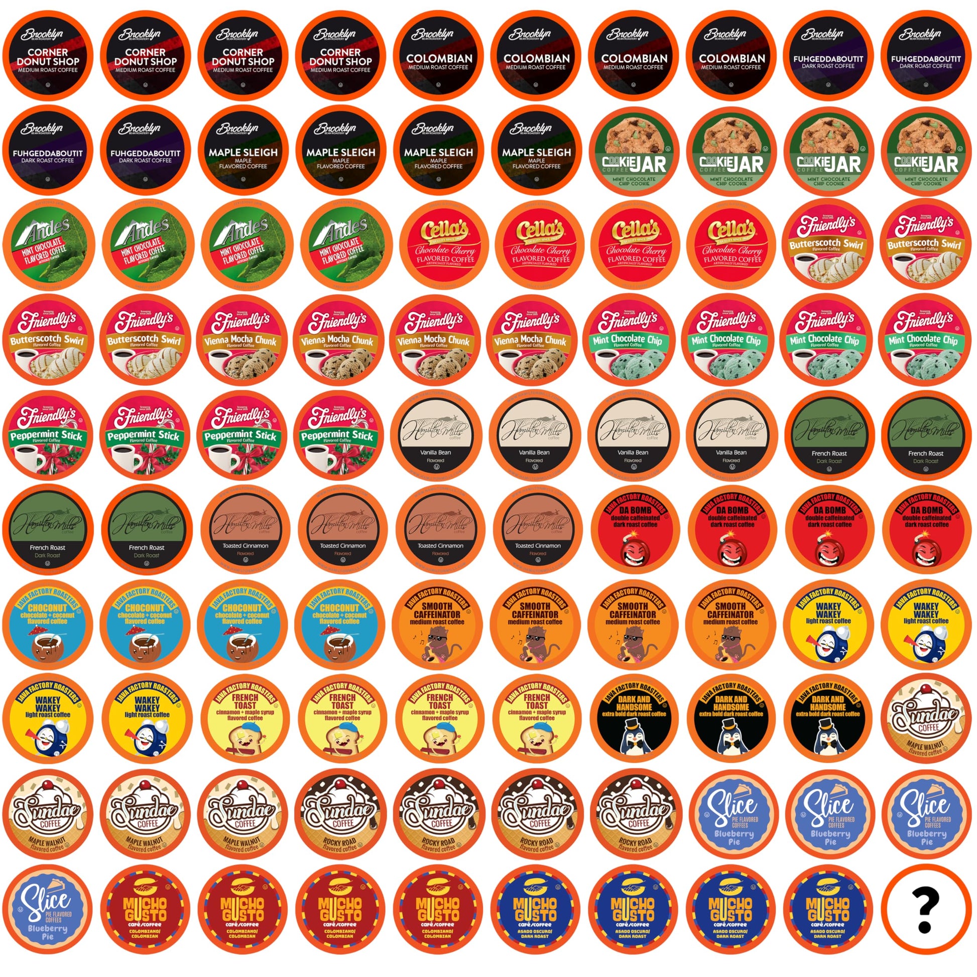 Two Rivers Coffee Flavored Coffee Pods Compatible with Keurig K Cup Brewers, Assorted Variety Pack Flavored Coffee, 40 Count
