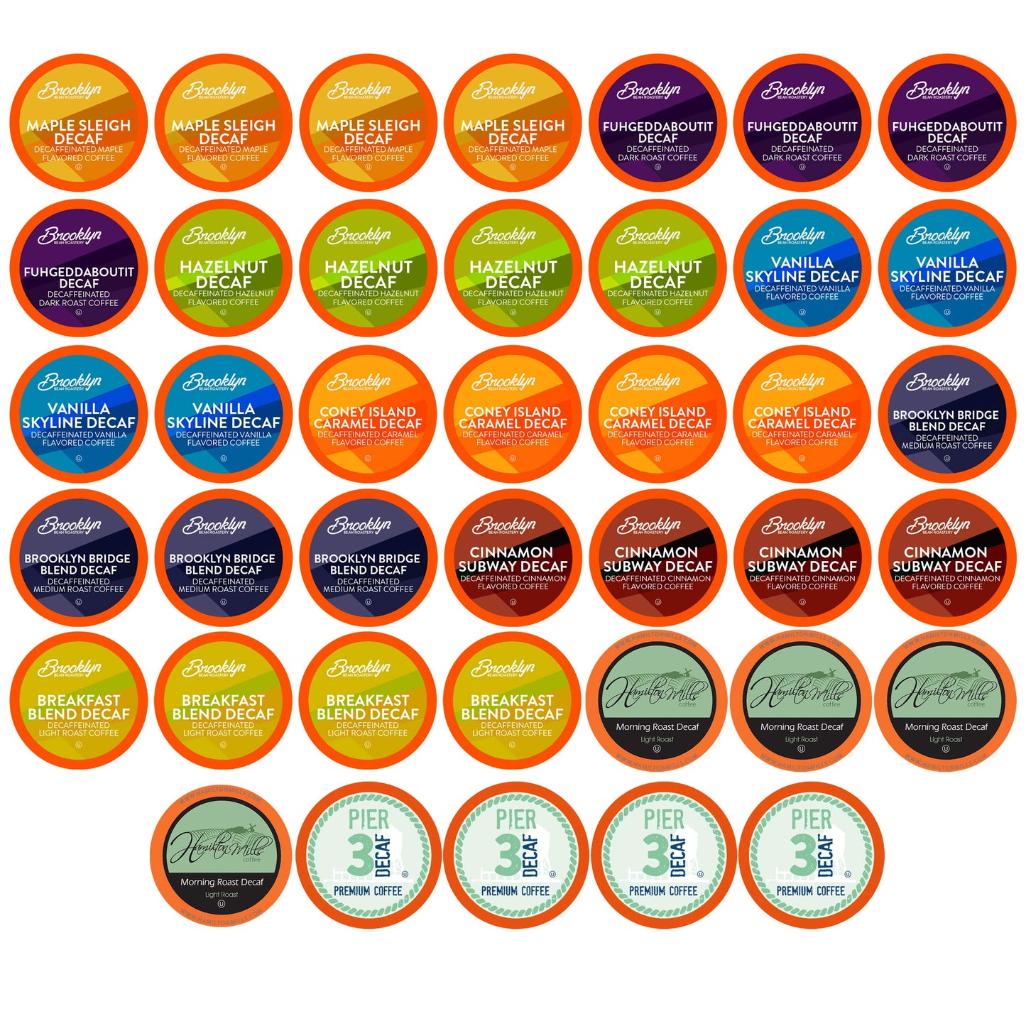 Two Rivers Coffee Flavored Coffee Pods Compatible with Keurig K Cup Brewers, Assorted Variety Pack Flavored Coffee, 40 Count