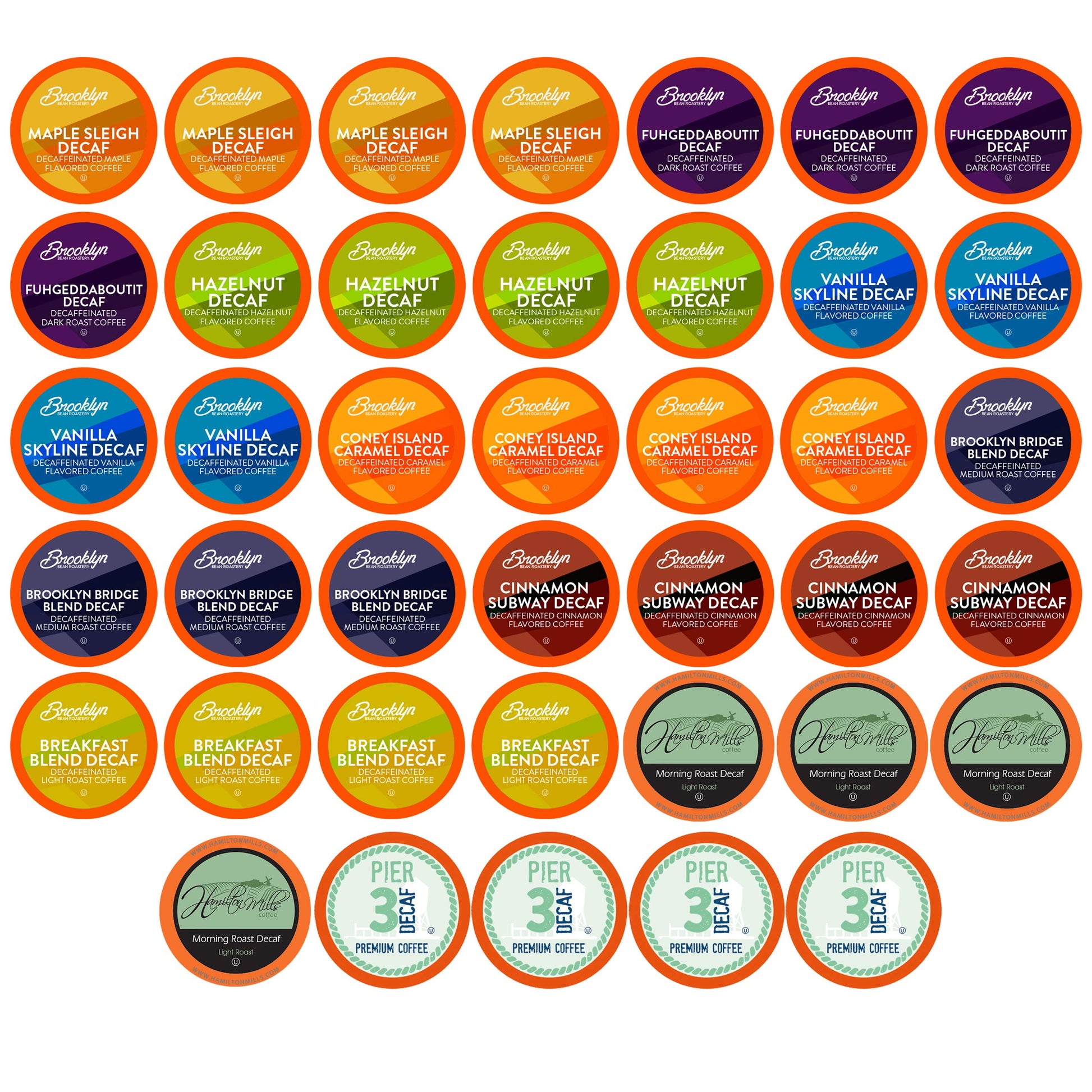 Two Rivers Coffee Flavored Coffee Pods Compatible with Keurig K Cup Brewers, Assorted Variety Pack Flavored Coffee, 40 Count