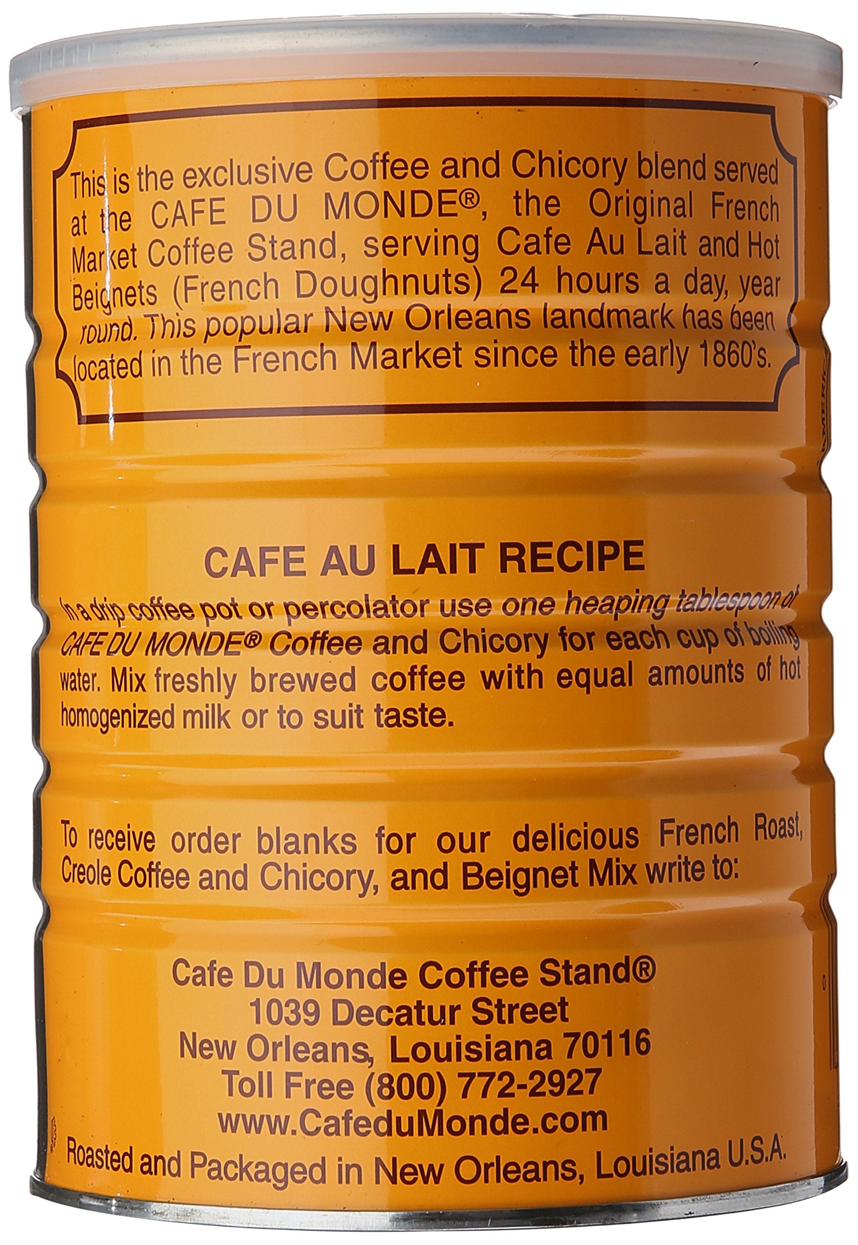 Cafe Du Monde Coffee Chicory, 15 Ounce Ground