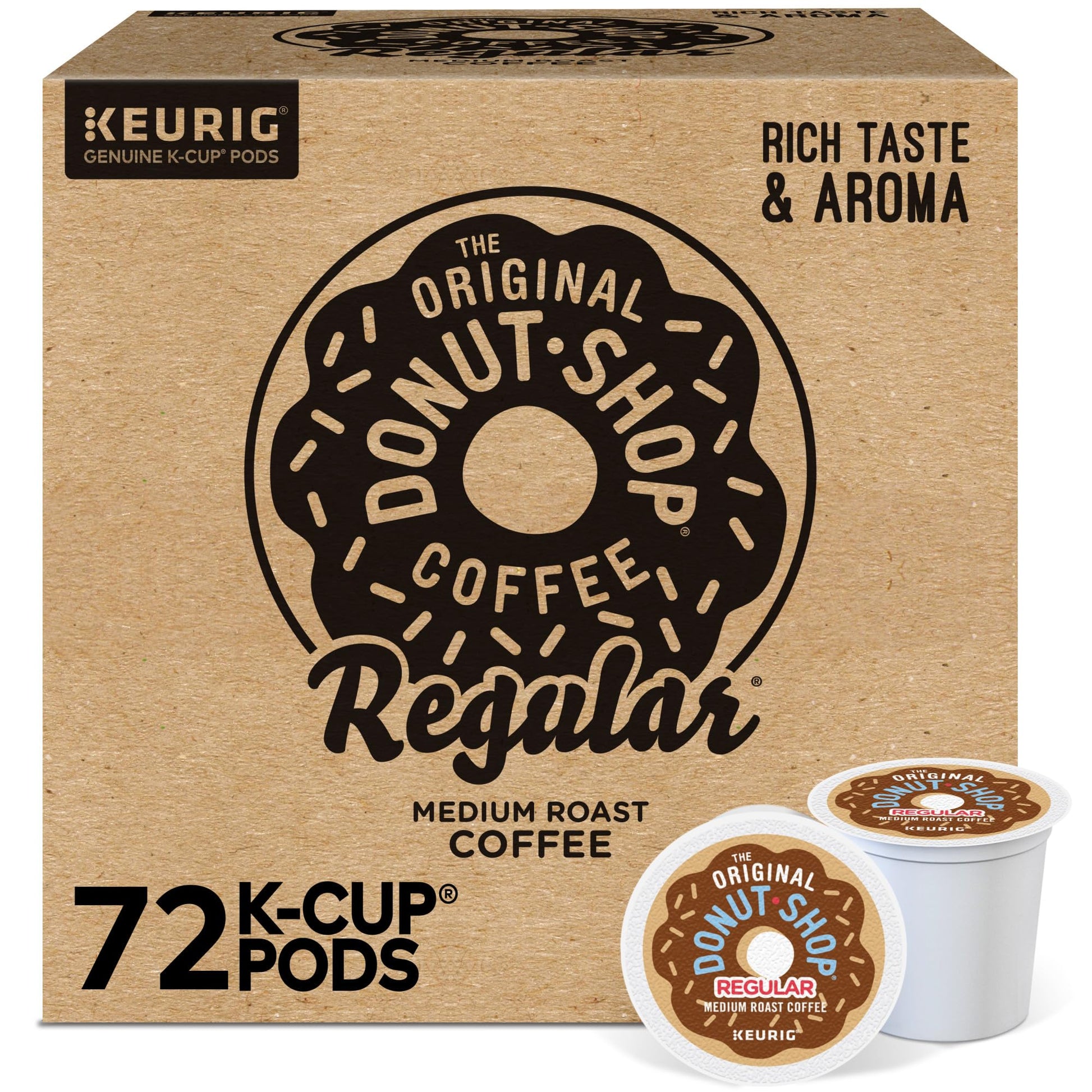 The Original Donut Shop Regular Keurig Single-Serve K-Cup Pods, Medium Roast Coffee, 96 Count