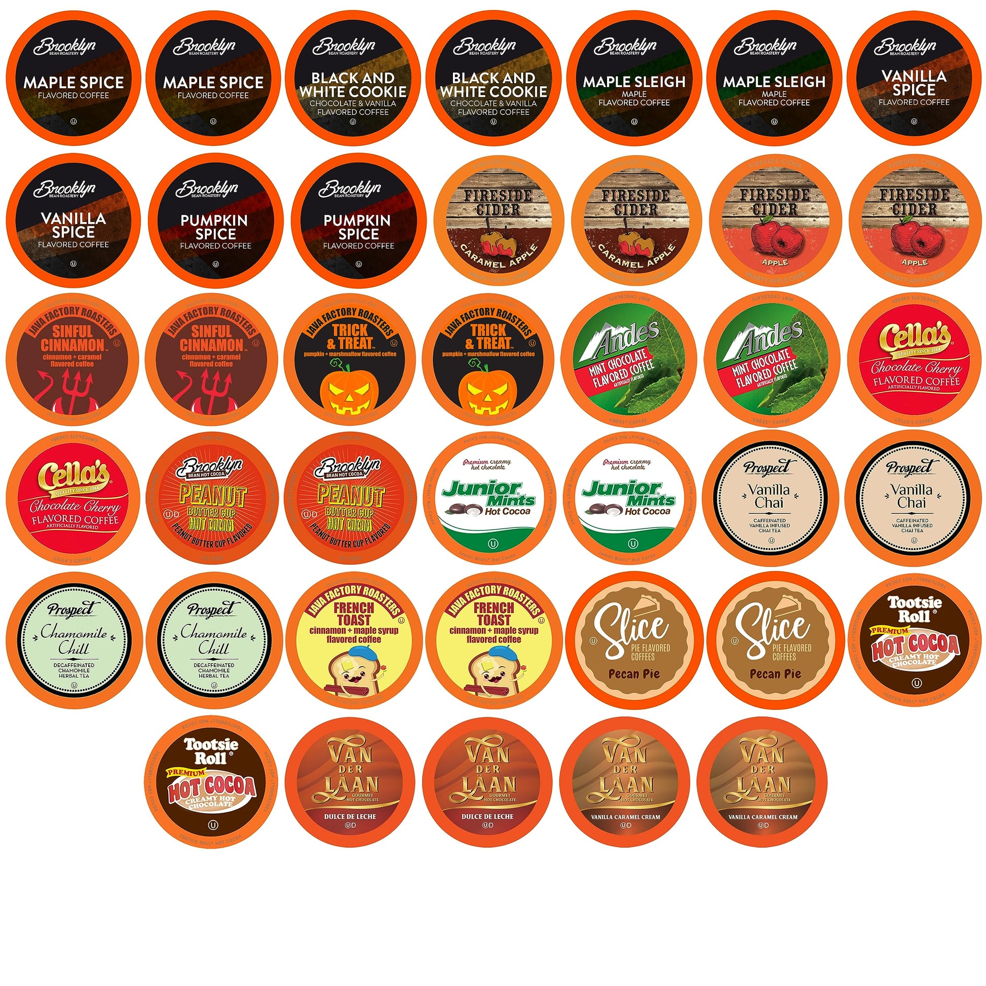 Two Rivers Coffee Flavored Coffee Pods Compatible with Keurig K Cup Brewers, Assorted Variety Pack Flavored Coffee, 40 Count
