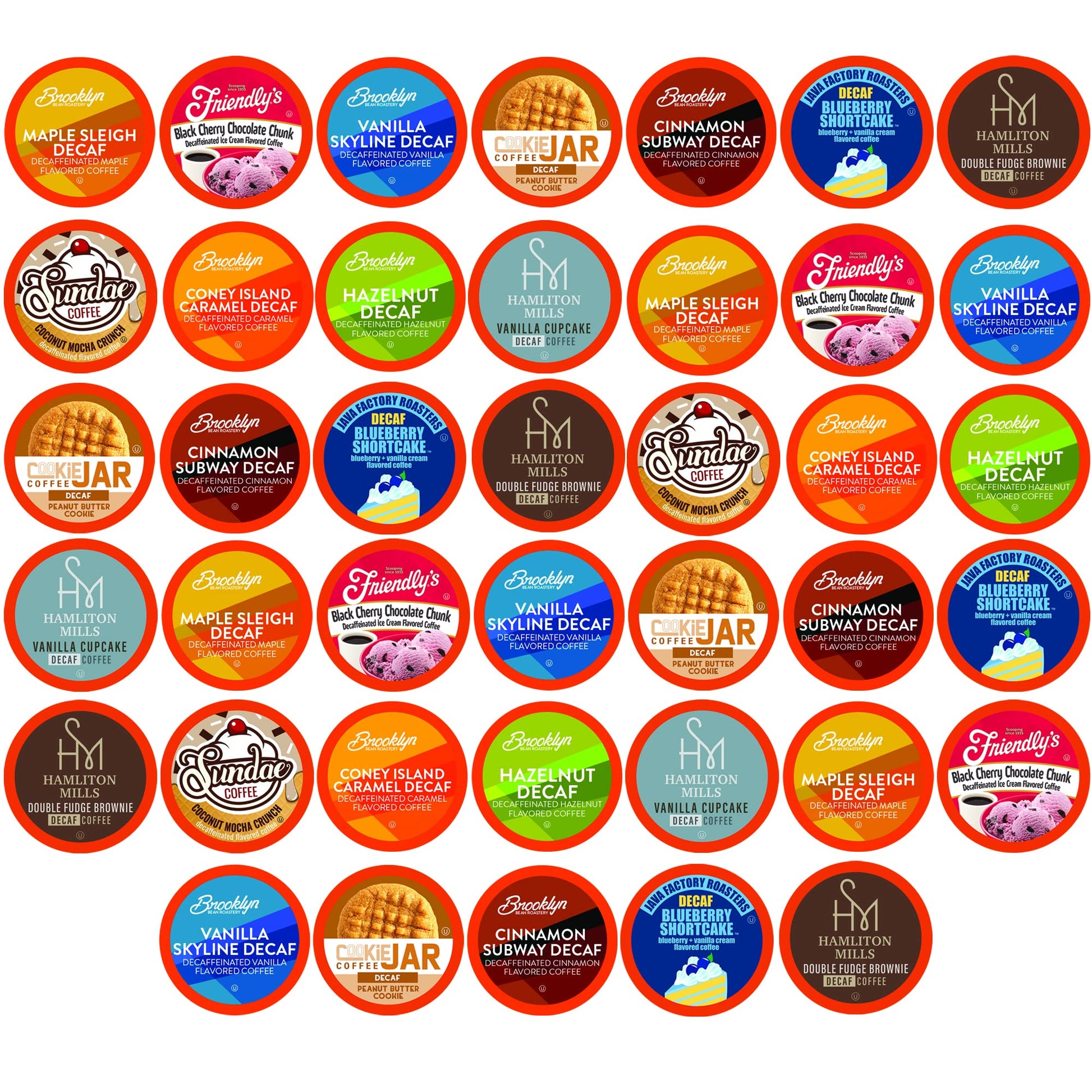 Two Rivers Coffee Flavored Coffee Pods Compatible with Keurig K Cup Brewers, Assorted Variety Pack Flavored Coffee, 40 Count